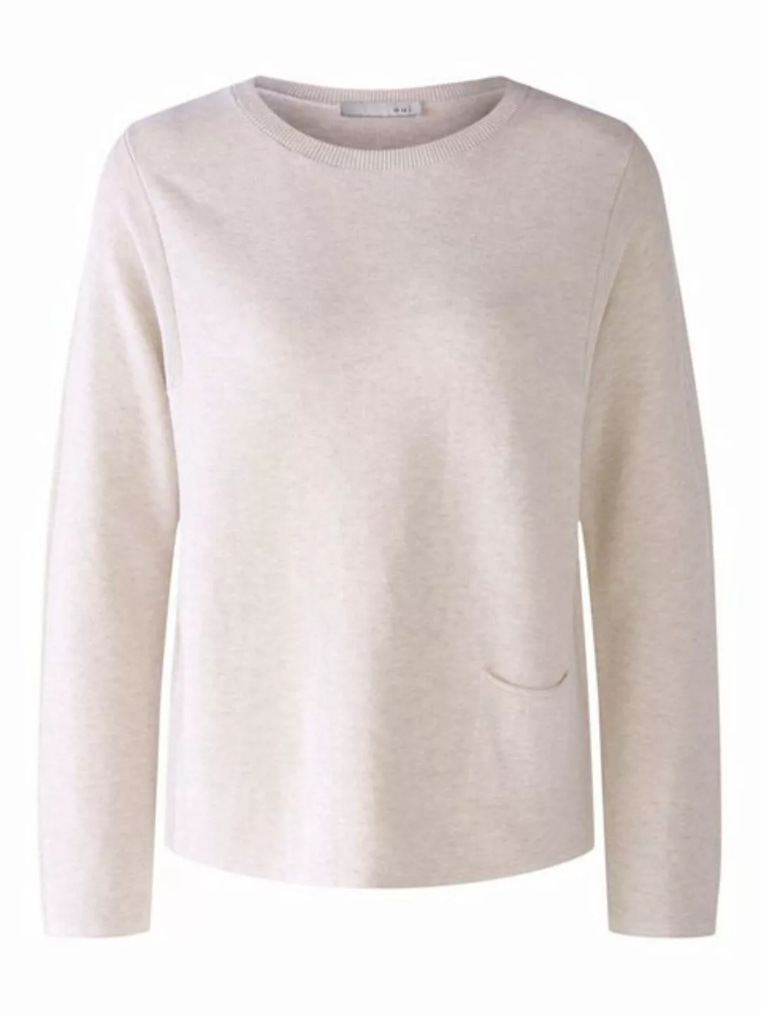 Oui Strickpullover Pullover, offwhite melang günstig online kaufen