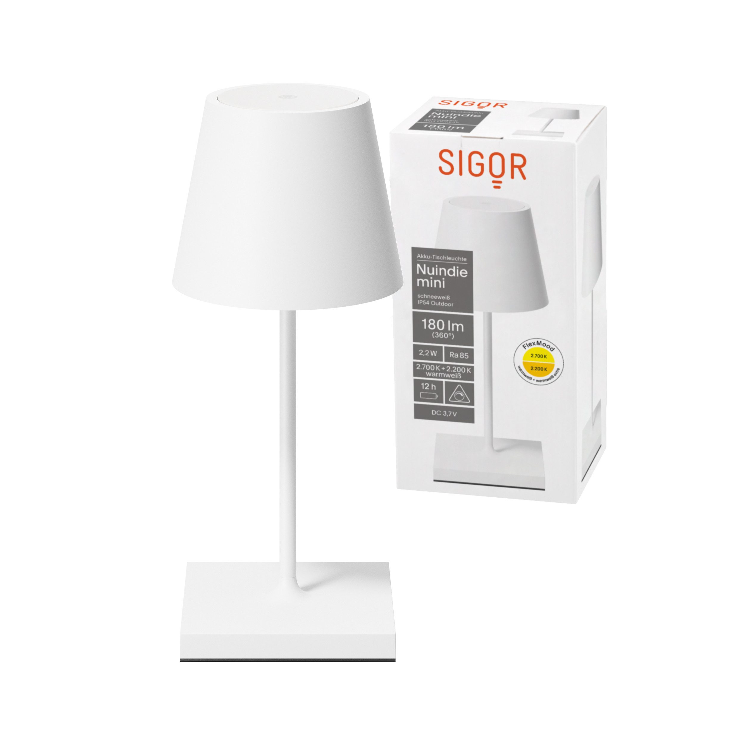 SIGOR LED Tischleuchte stilvolle Akku-Tischlampe Nuindie günstig online kaufen