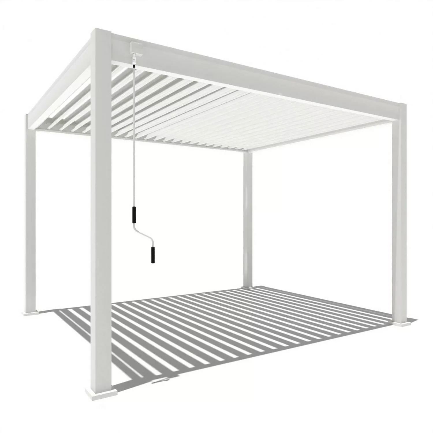 Weide Classic Alu-Stahl Pavillon 3 x 3,6 M Weiß Pergola Freistehend günstig online kaufen