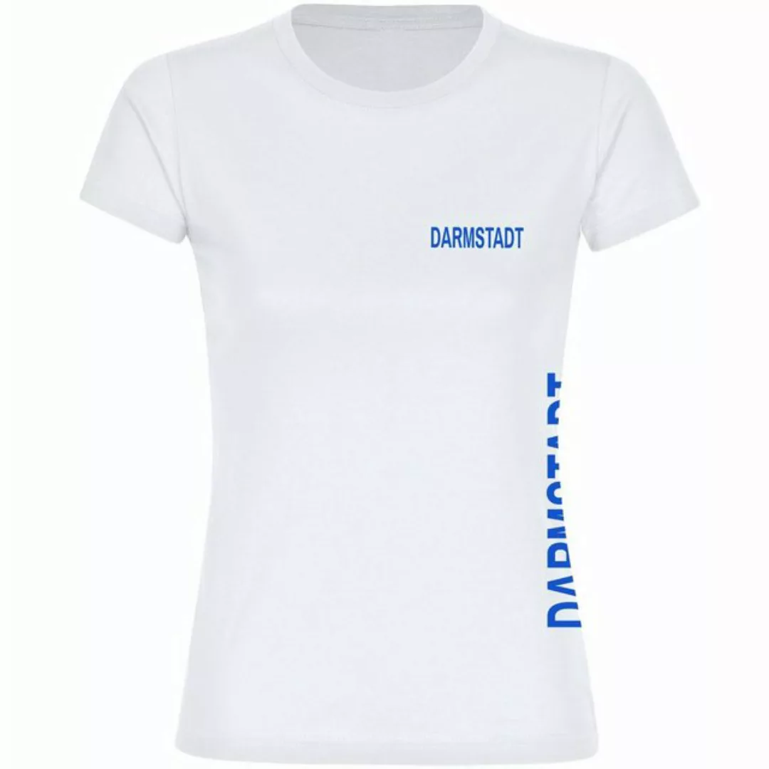 multifanshop T-Shirt Damen Darmstadt - Brust & Seite - Frauen günstig online kaufen