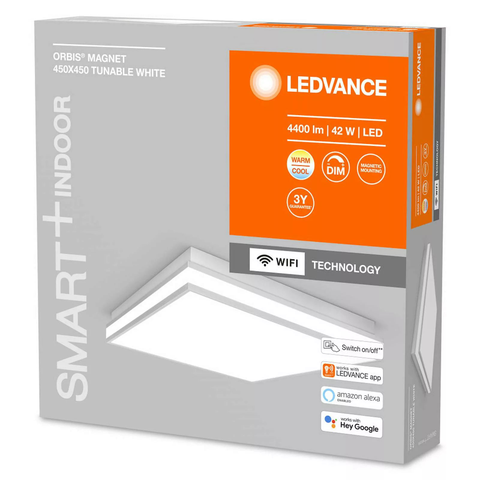 LEDVANCE SMART+ WiFi Orbis Magnet grau, 45x45cm günstig online kaufen