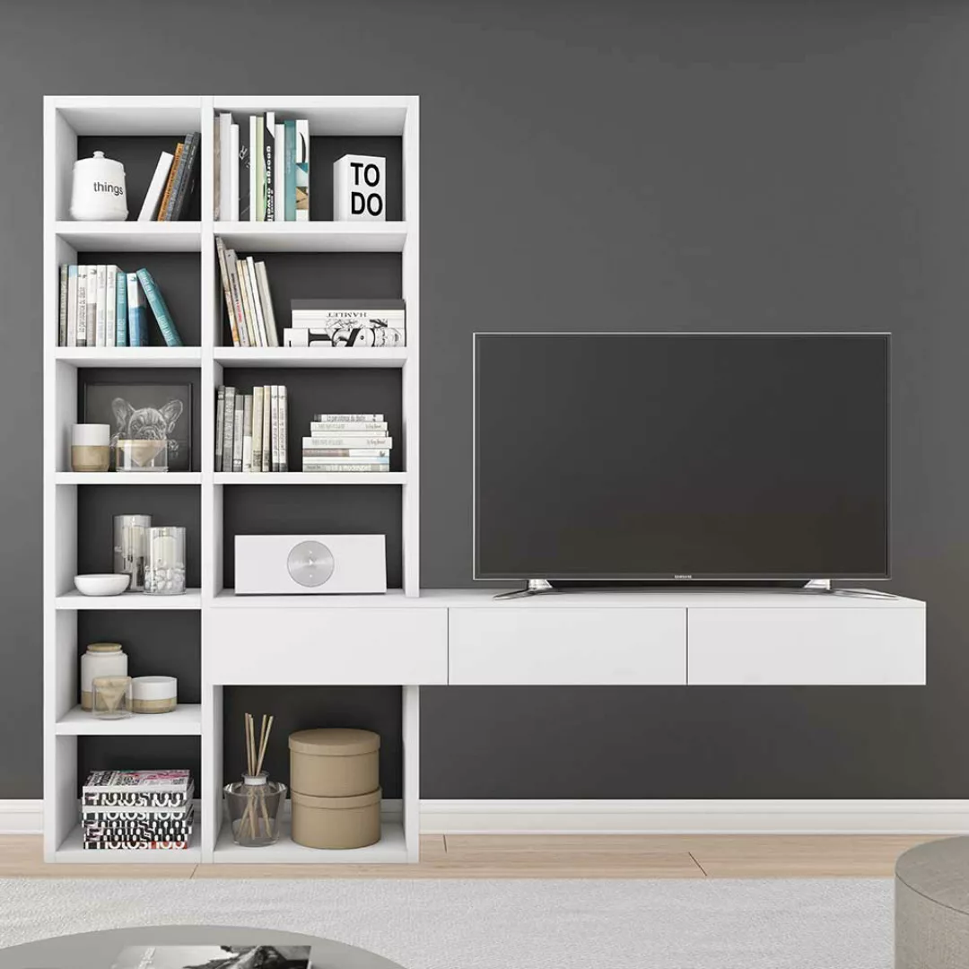TV Regal in Weiß lackiert modern günstig online kaufen