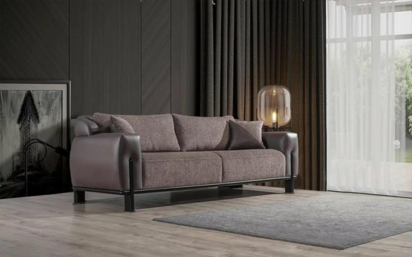 Xlmoebel 3-Sitzer Neue exklusive Designer-Couch für das Wohnzimmer in Braun günstig online kaufen