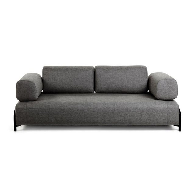 Natur24 Sofa Armlehne Compo 31 x 32 x 84 cm Dunkelgrau Wohnaccessoire günstig online kaufen