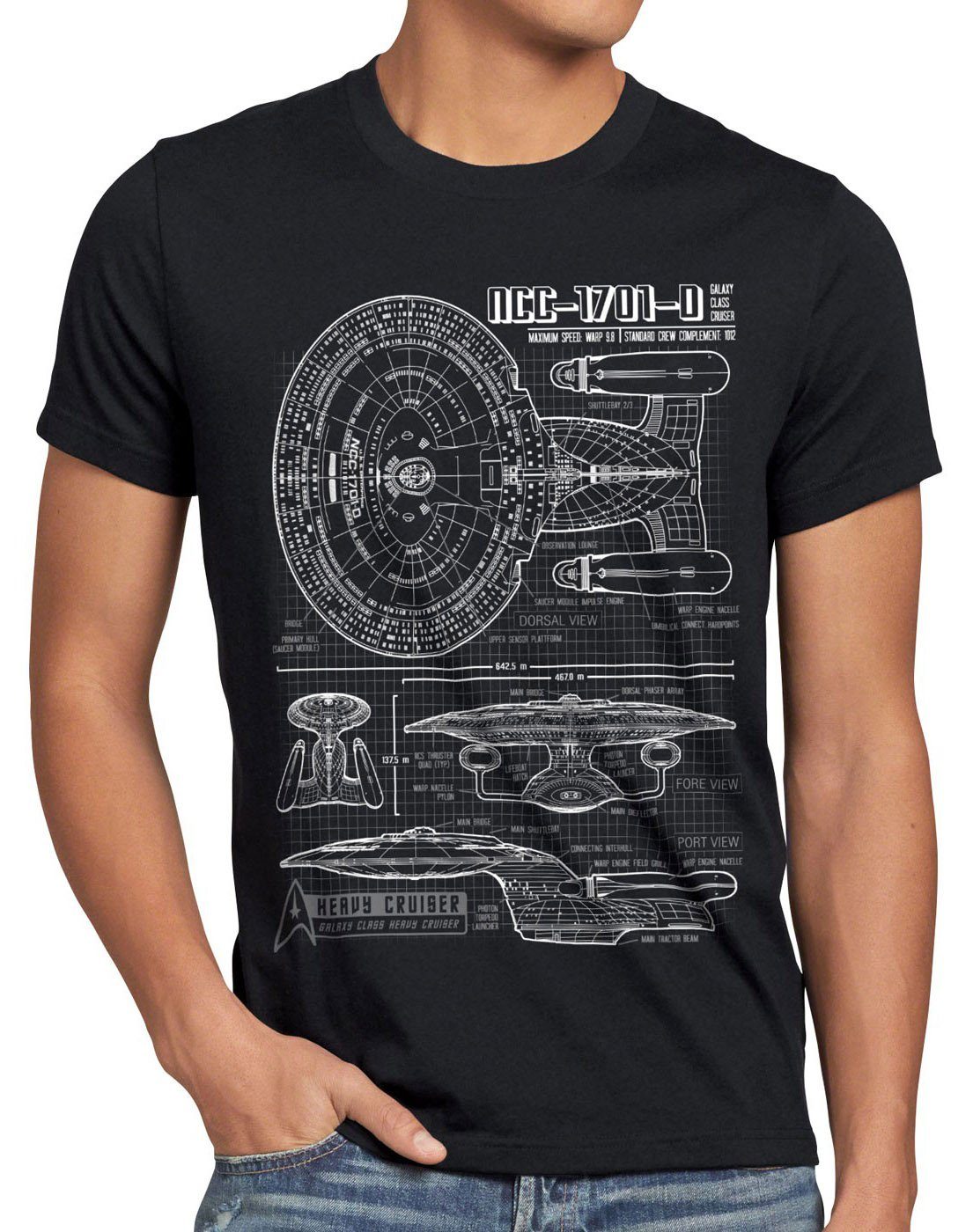 style3 T-Shirt NC-70D Enterprise Blaupause trek günstig online kaufen