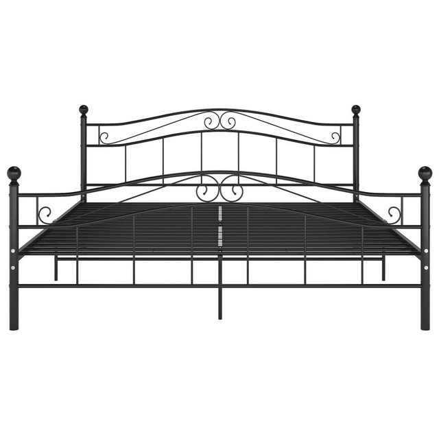 vidaXL Bettgestell Bett Schwarz Metall 140x200 cm Bett Bettrahmen Bettgeste günstig online kaufen