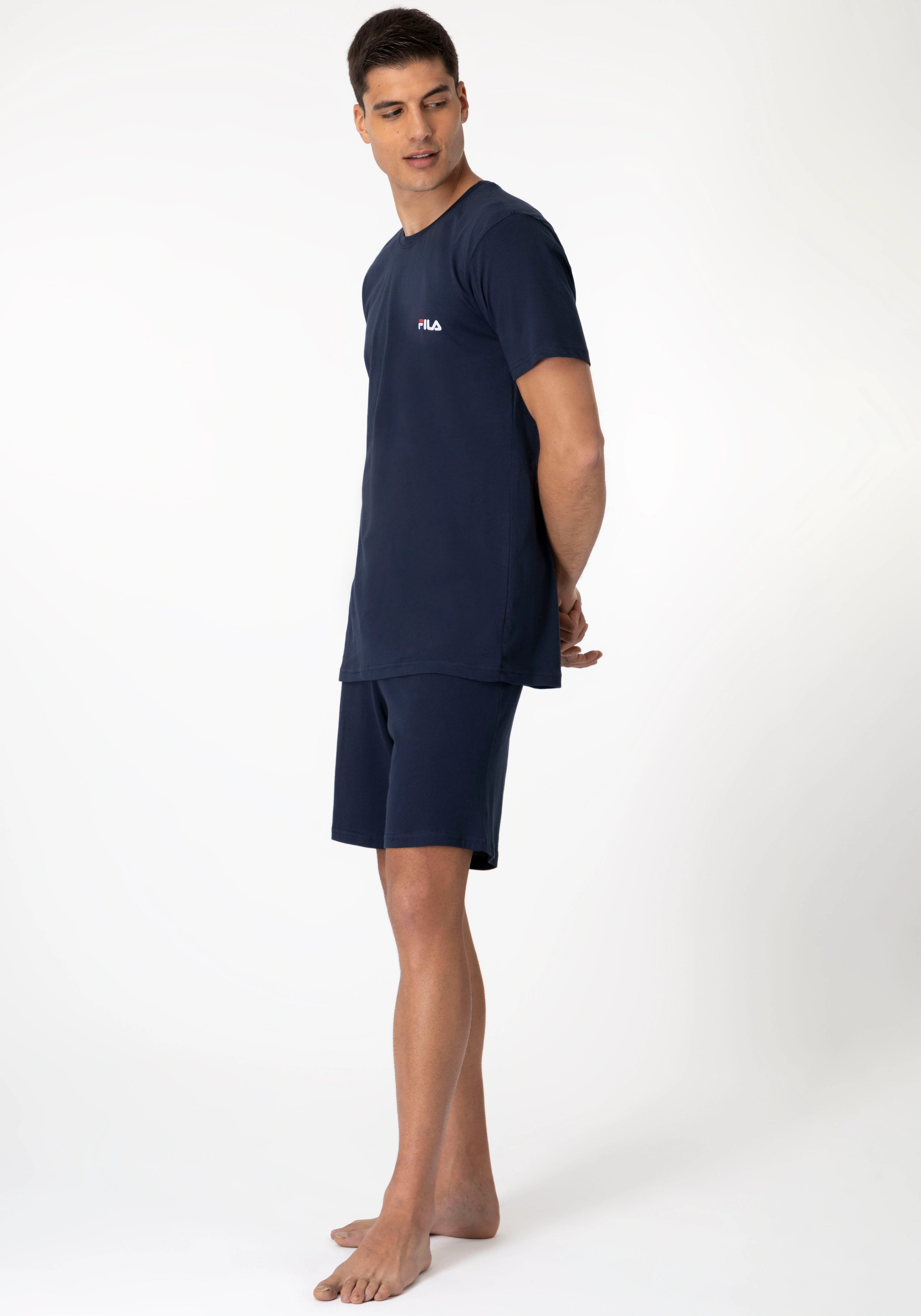 Fila Shorty "MAN JERSEY PYJAMAS", (2 tlg.), Hose mit elastischem Logobund u günstig online kaufen