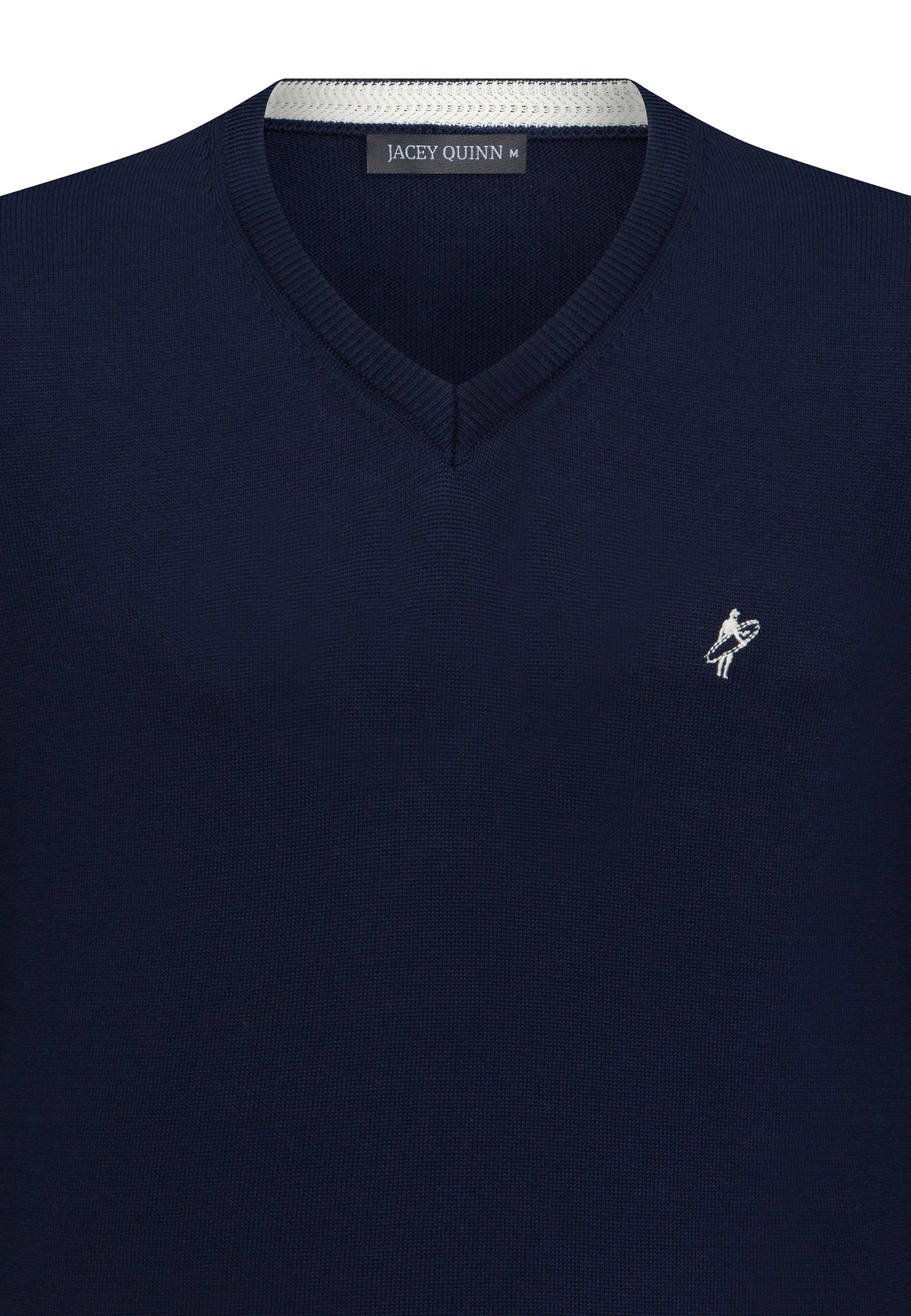 Jacey Quinn Sweatshirt V-Neck Cotton Pullover günstig online kaufen