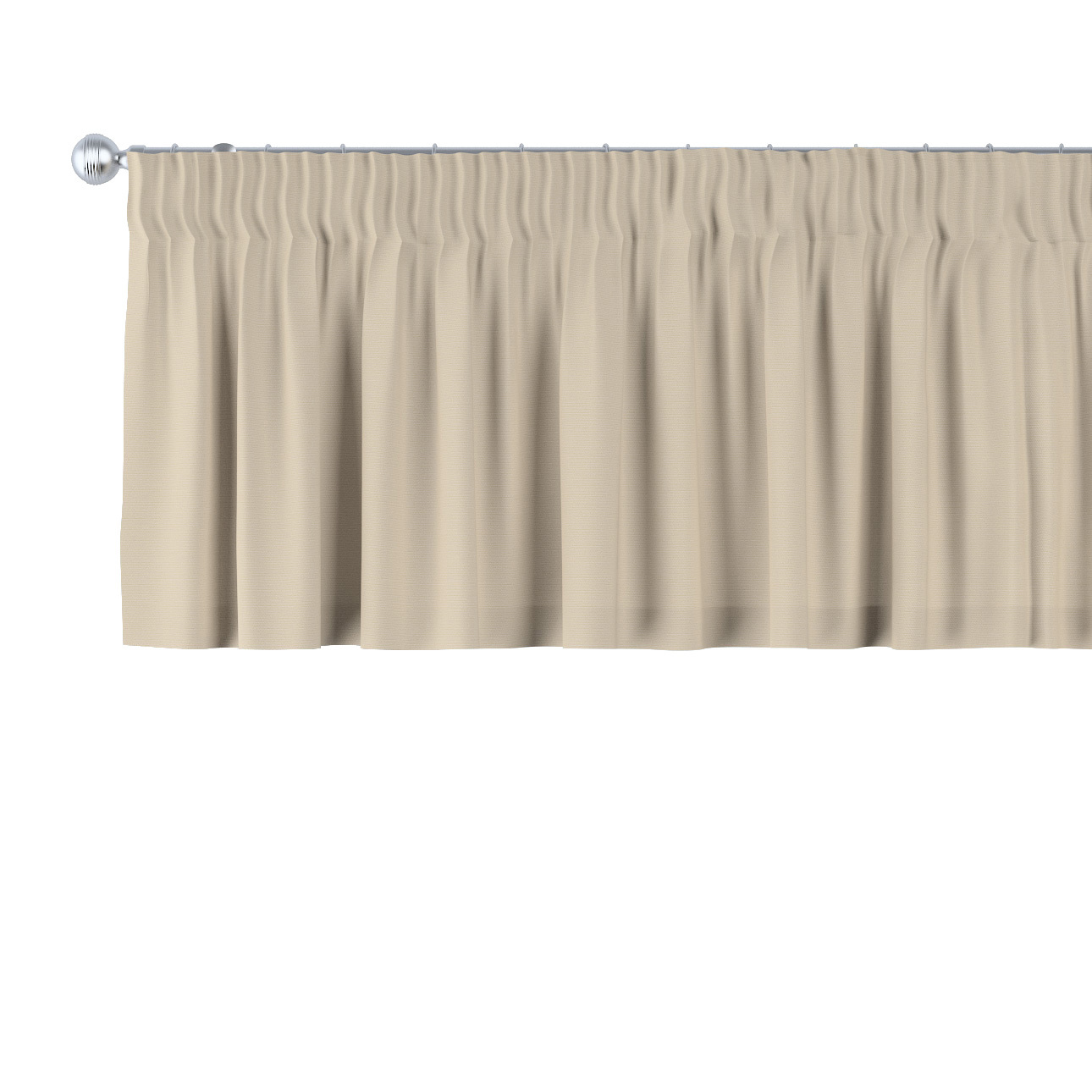 Kurzgardine mit Kräuselband, caffe latte, 130 x 40 cm, Cotton Panama (702-4 günstig online kaufen