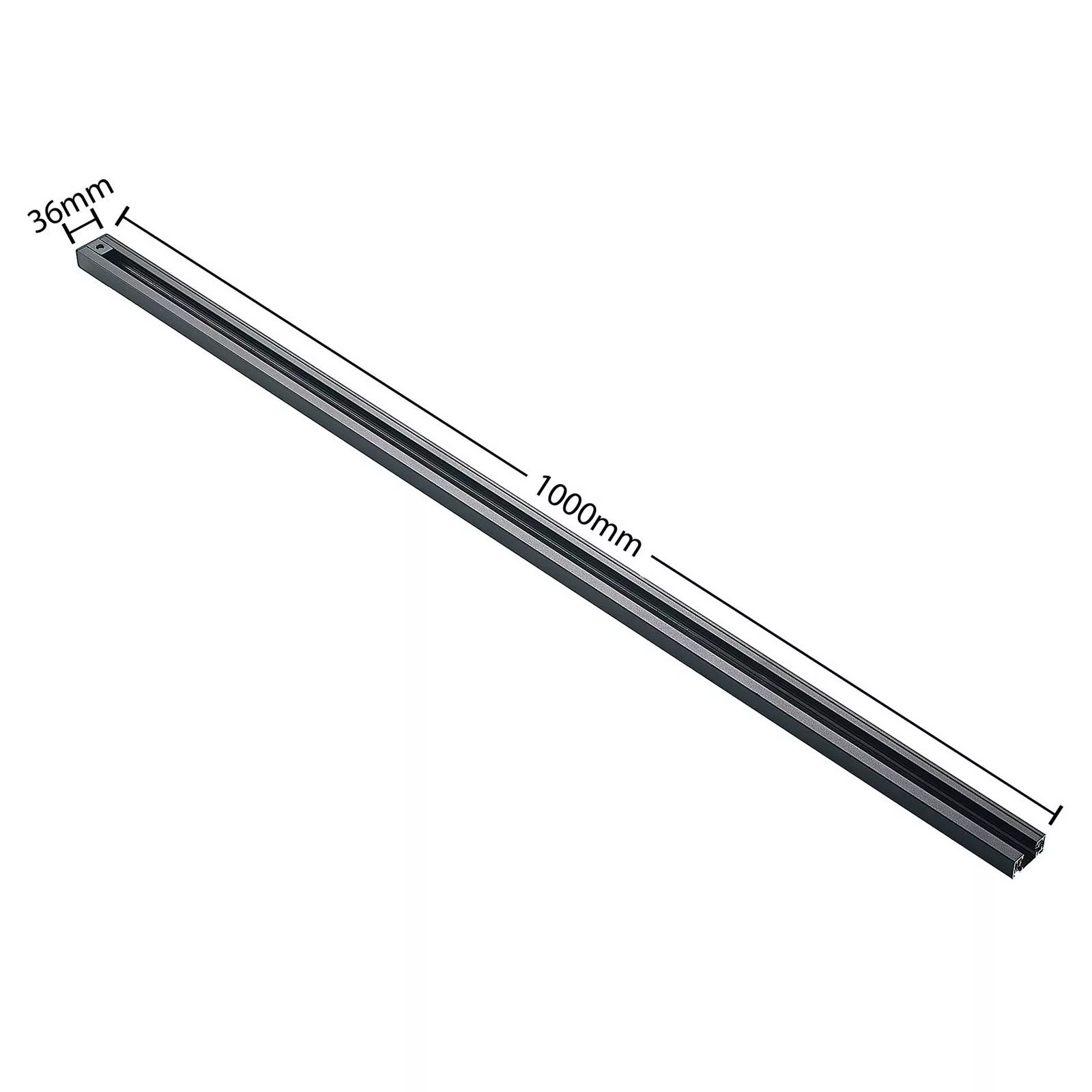Lindby Stromschiene Linaro, 1 m, schwarz, 1-Phasen-System günstig online kaufen