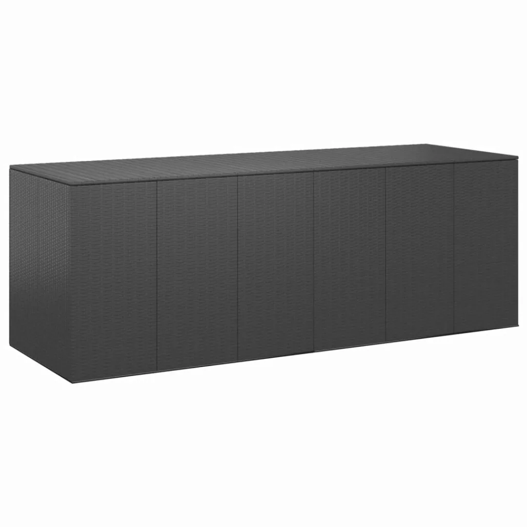 Vidaxl Garten-kissenbox Pe Rattan 291x100,5x104 Cm Schwarz günstig online kaufen