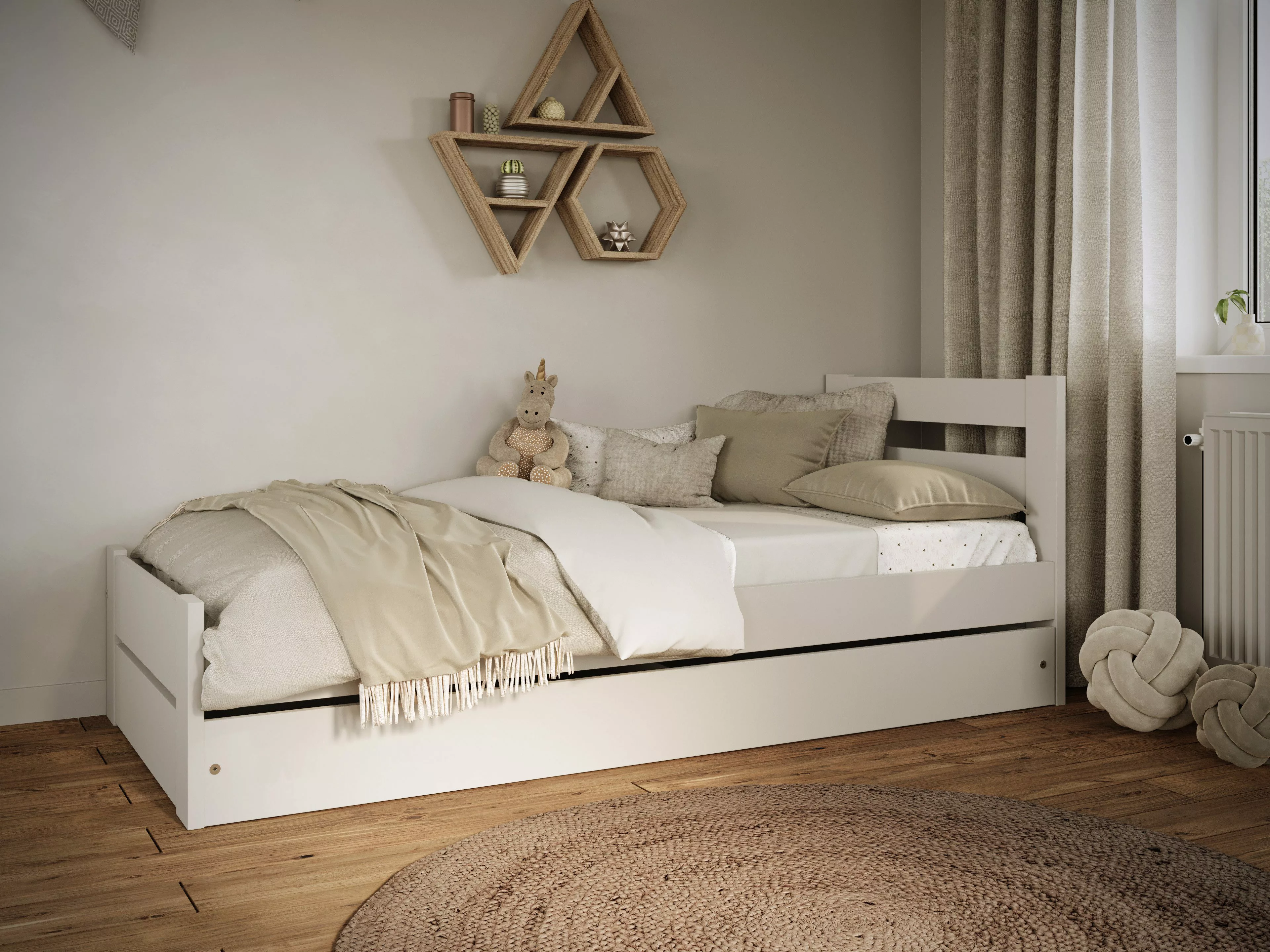 Bjird Kinderbett Jugendbett mit geräumiger Schublade günstig online kaufen