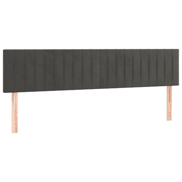 vidaXL Bett, Kopfteile 2 Stk. Dunkelgrau 90x5x78/88 cm Samt günstig online kaufen