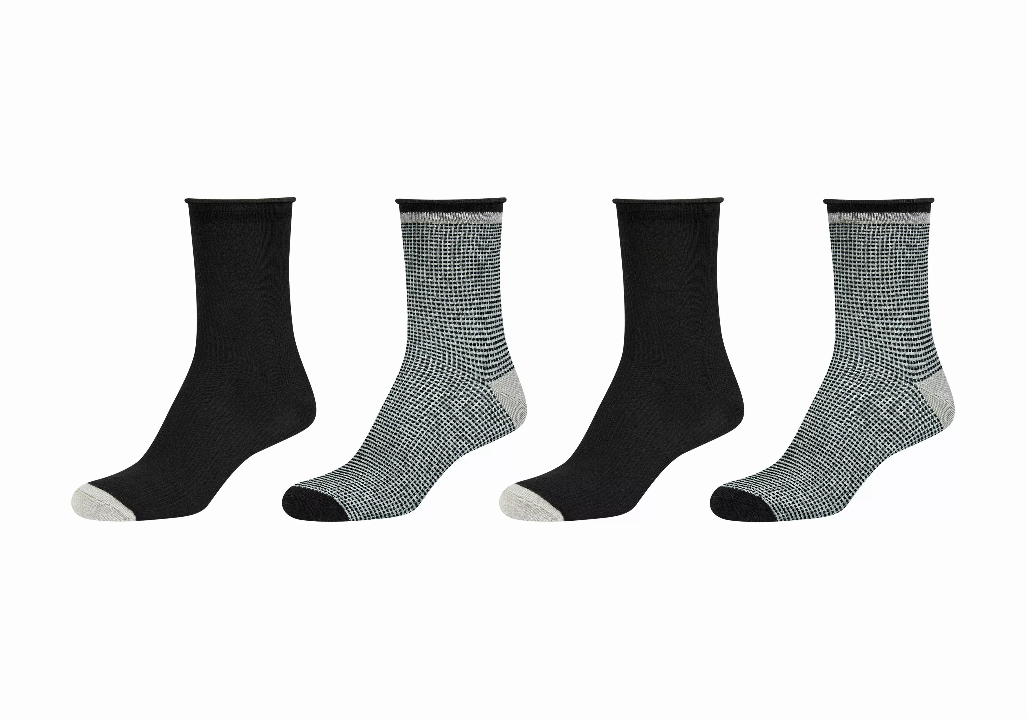 Camano Langsocken "silky touch", (4er Pack), mit verstärkter Ferse günstig online kaufen