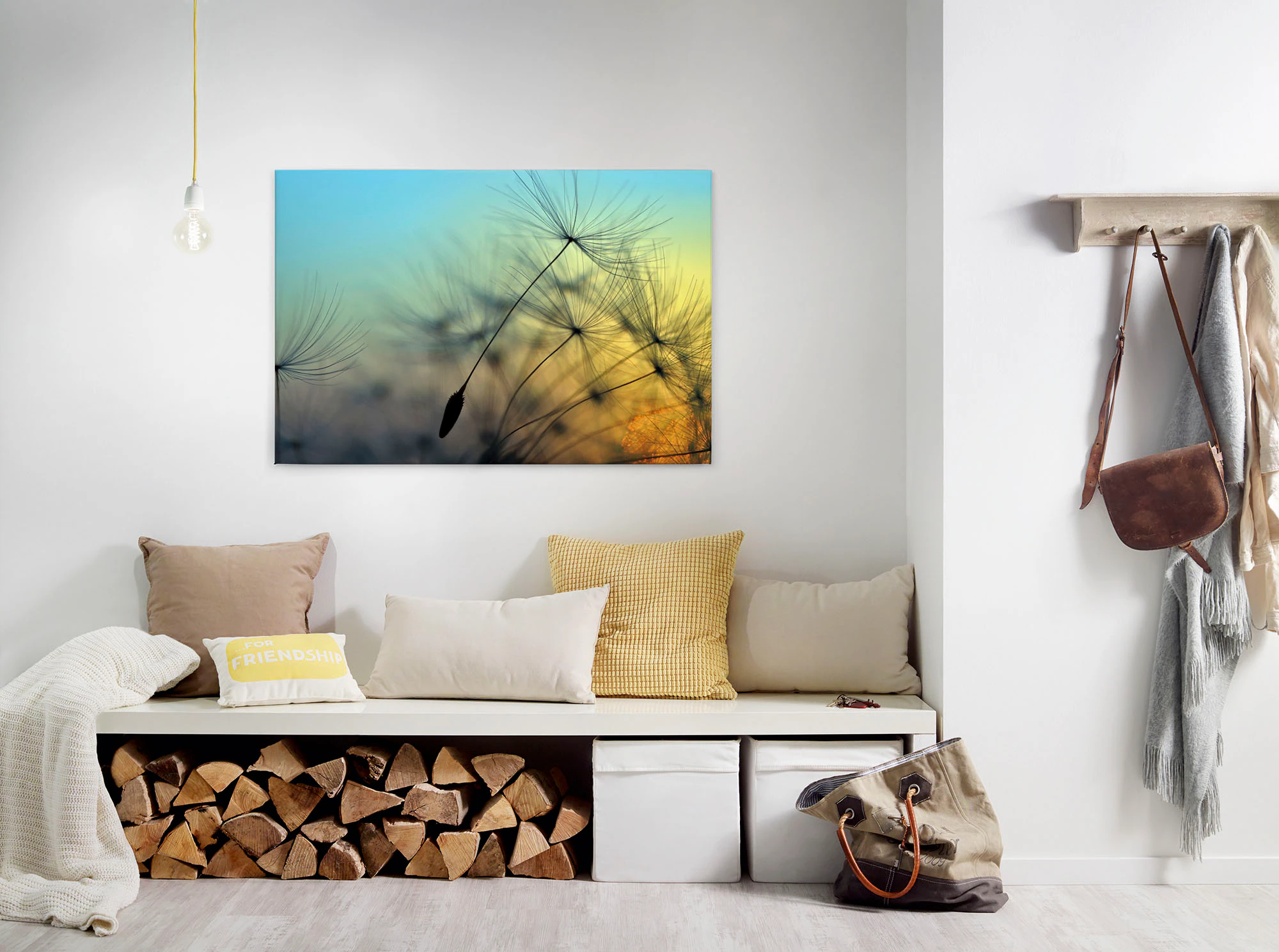 A.S. Création Leinwandbild "Flying Dandelion", Keilrahmenbild günstig online kaufen