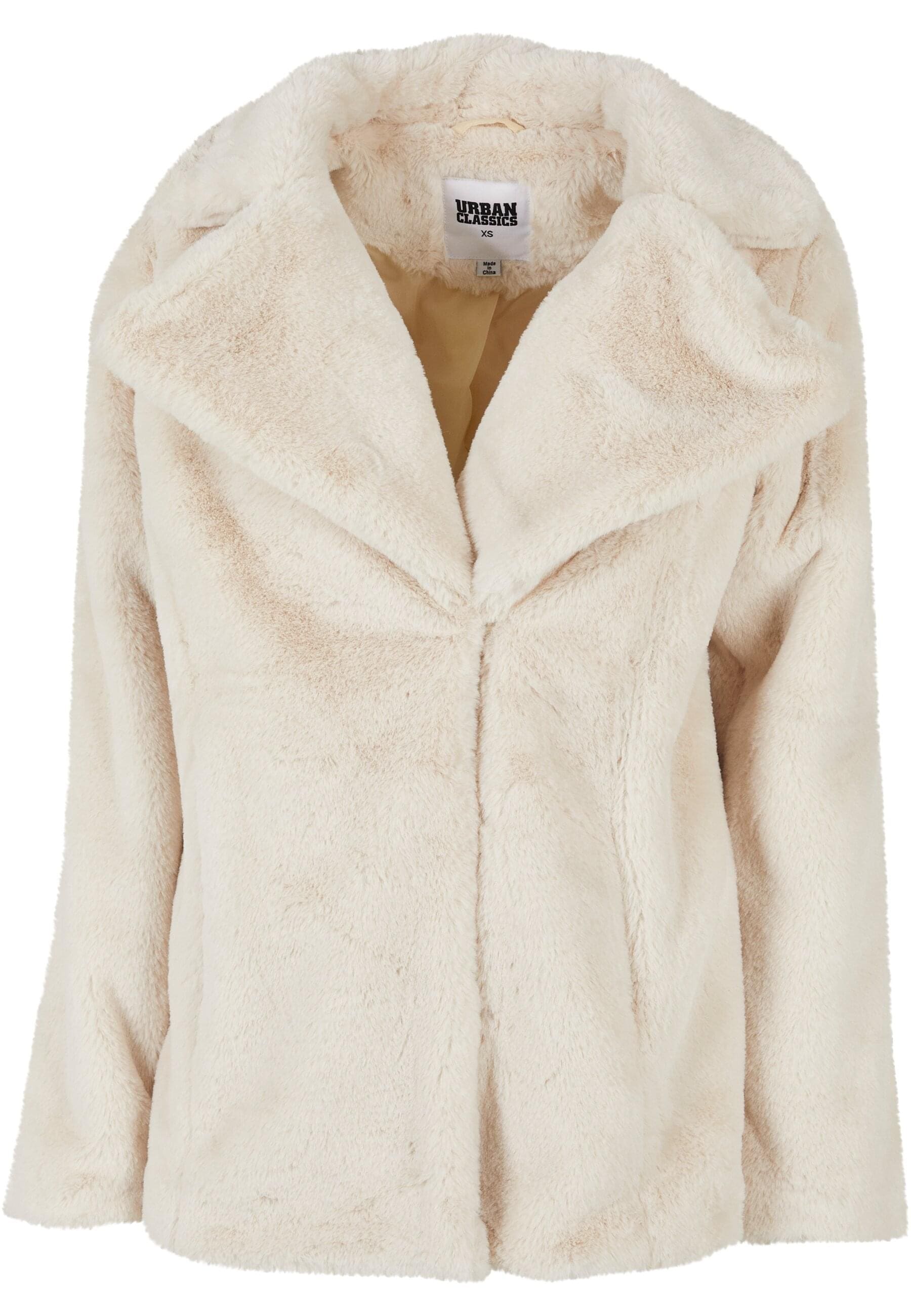 URBAN CLASSICS Winterjacke "Urban Classics Damen Ladies Lapel Teddy Jacket" günstig online kaufen