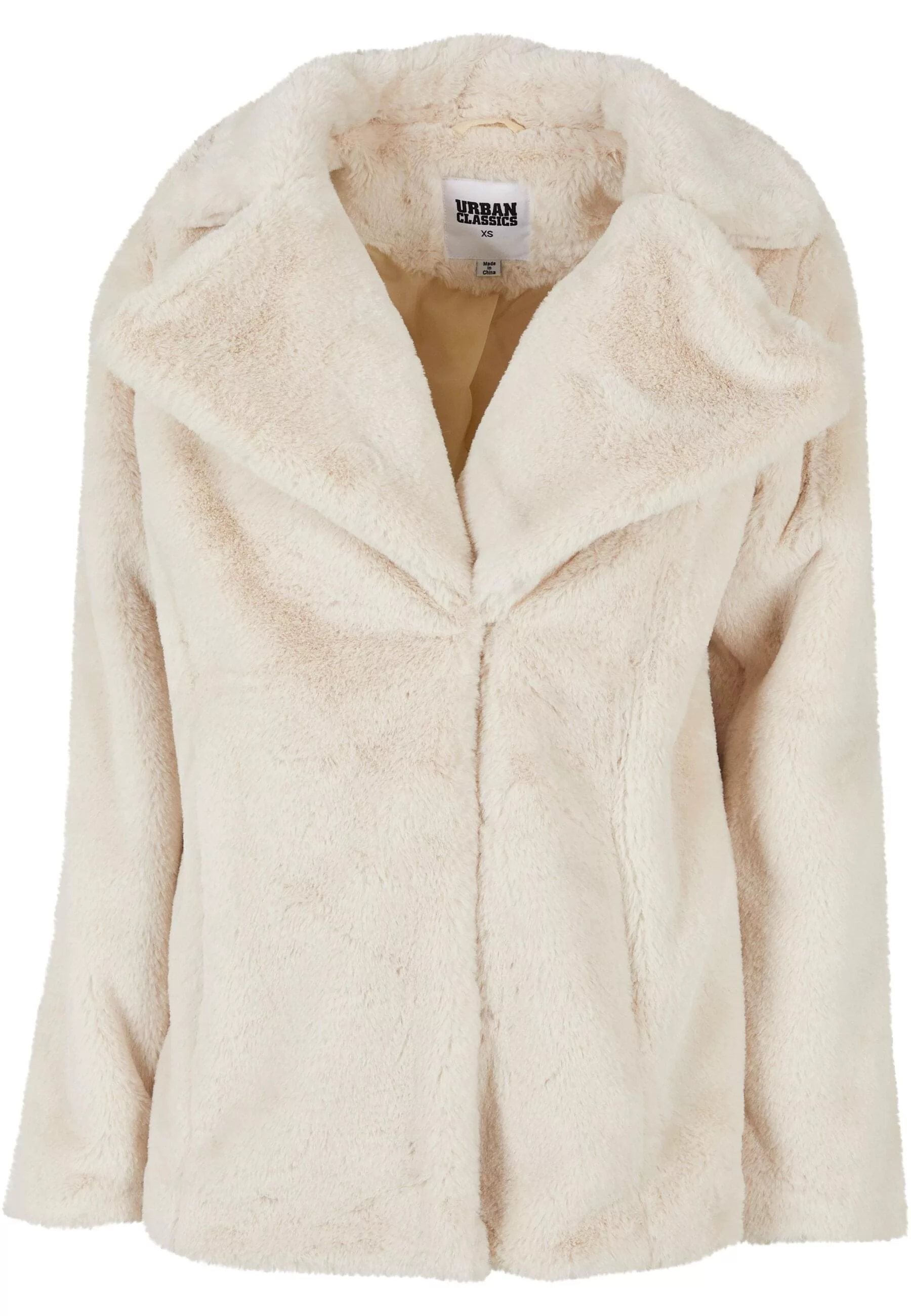 URBAN CLASSICS Winterjacke "Urban Classics Damen Ladies Lapel Teddy Jacket" günstig online kaufen