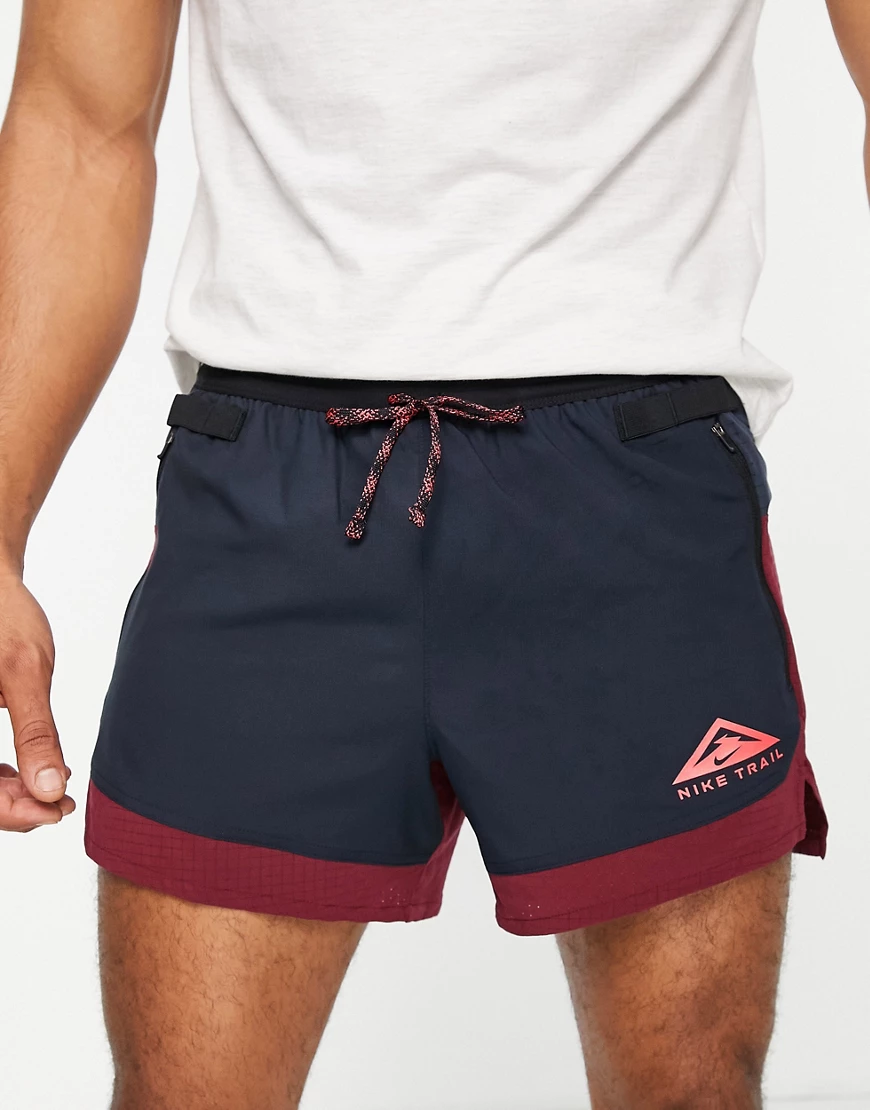 Nike – Trail Running Dri-FIT Flex Stride – 5-Zoll-Shorts in Dunkelblau-Grau günstig online kaufen