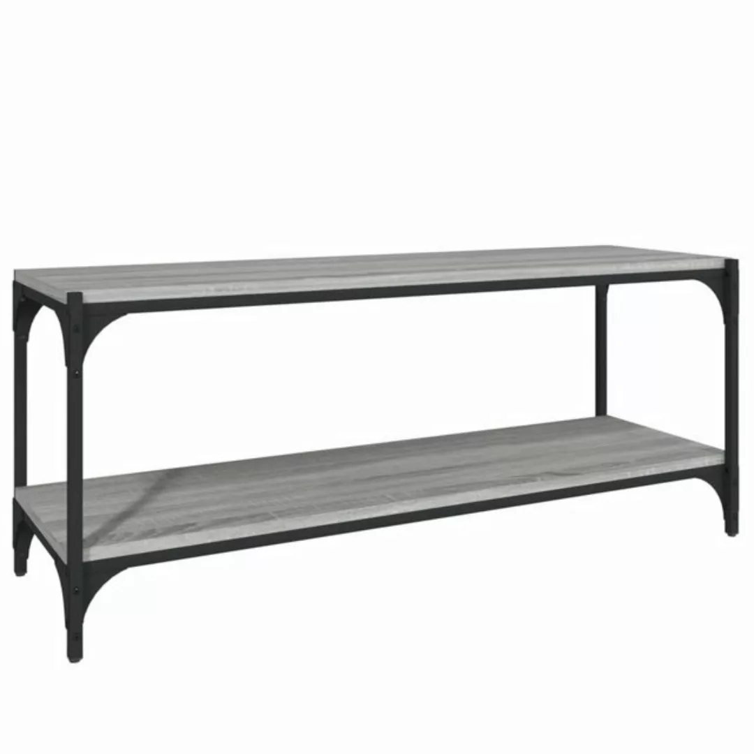 furnicato TV-Schrank Grau Sonoma 100x33x41 cm Holzwerkstoff und Stahl günstig online kaufen