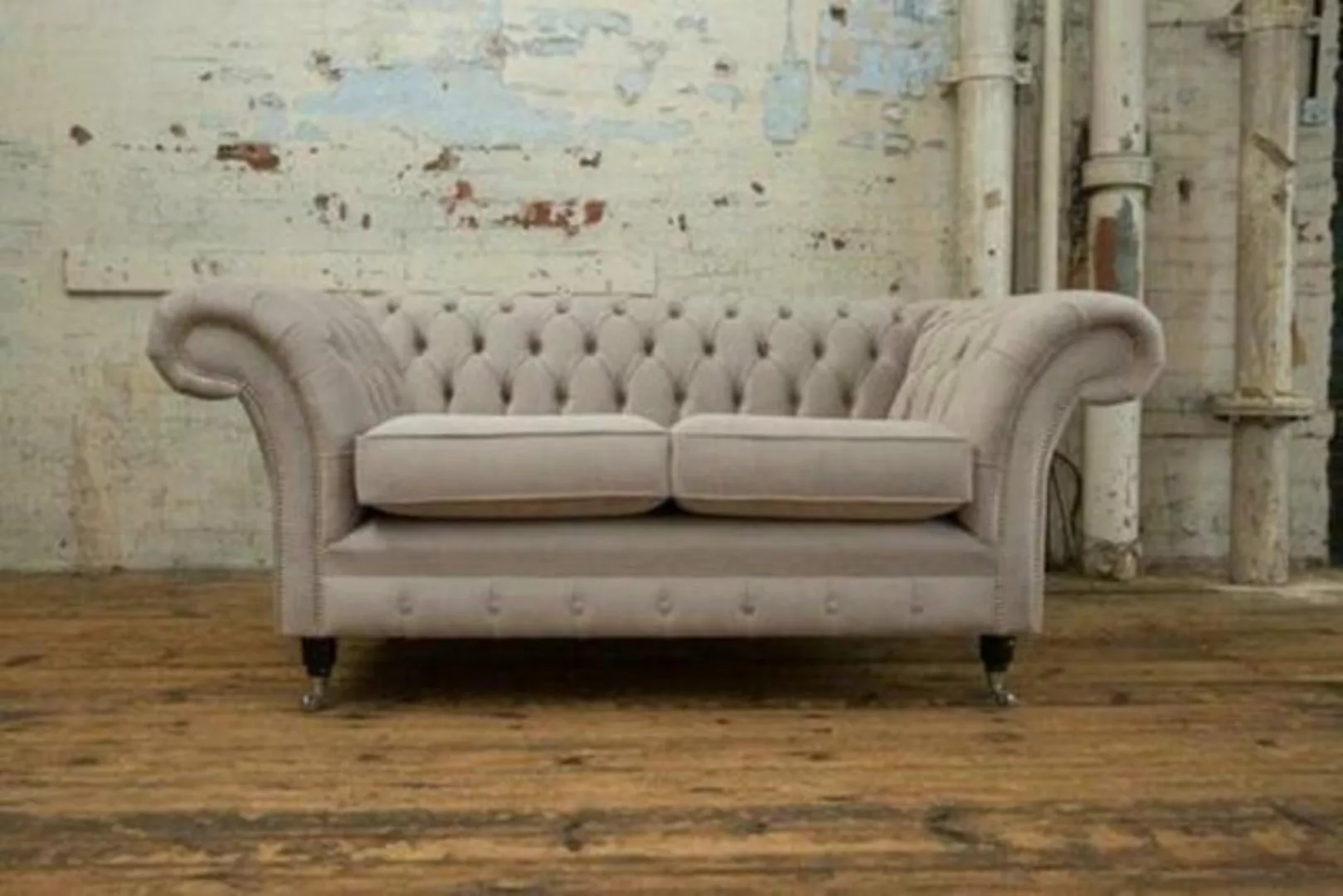JVmoebel Chesterfield-Sofa, Sofas 2 Sitzer Couch Polster Sofa Stoff Chester günstig online kaufen