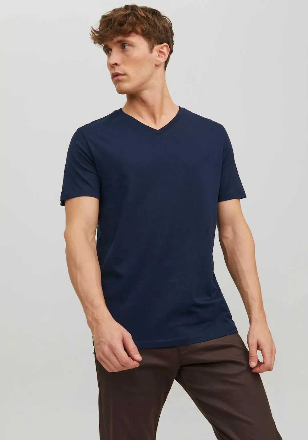 Jack & Jones T-Shirt JJEORGANIC BASIC TEE SS V-NECK NOOS günstig online kaufen