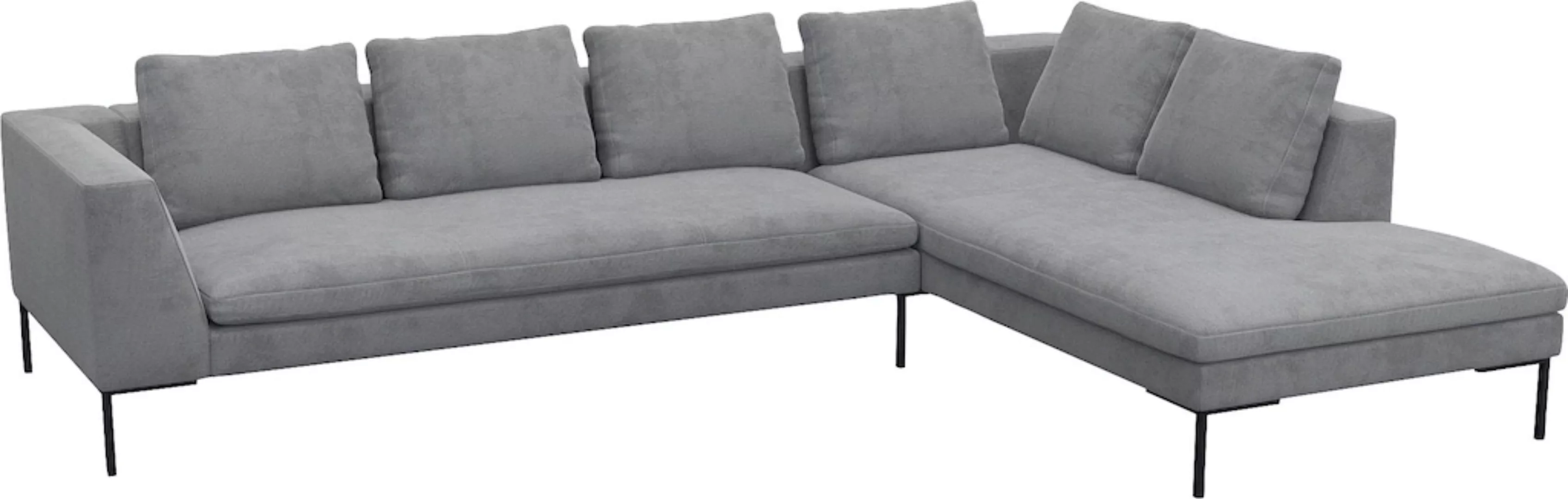 FLEXLUX Ecksofa "Loano", modernes Sofa, frei im Raum stellbar, lose Kissen, günstig online kaufen