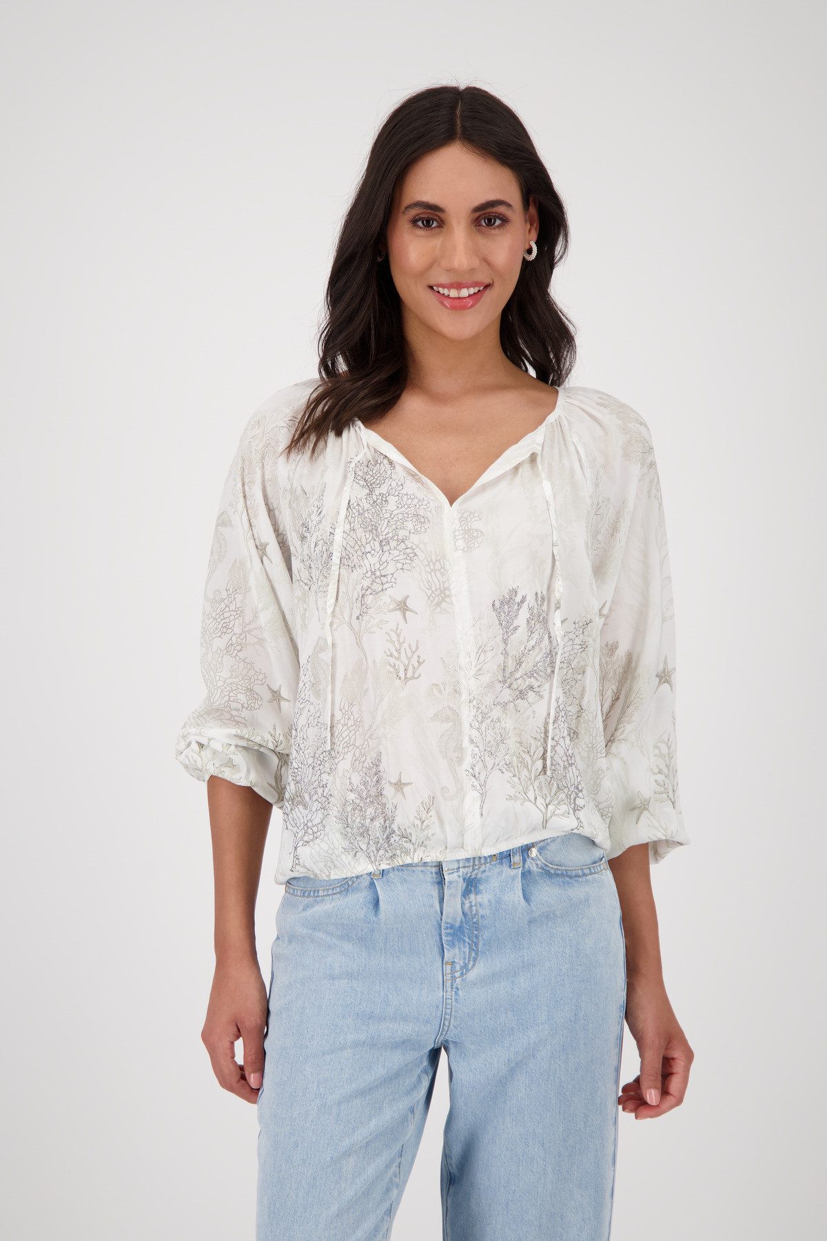 Monari Schlupfbluse mit Alloverprint günstig online kaufen