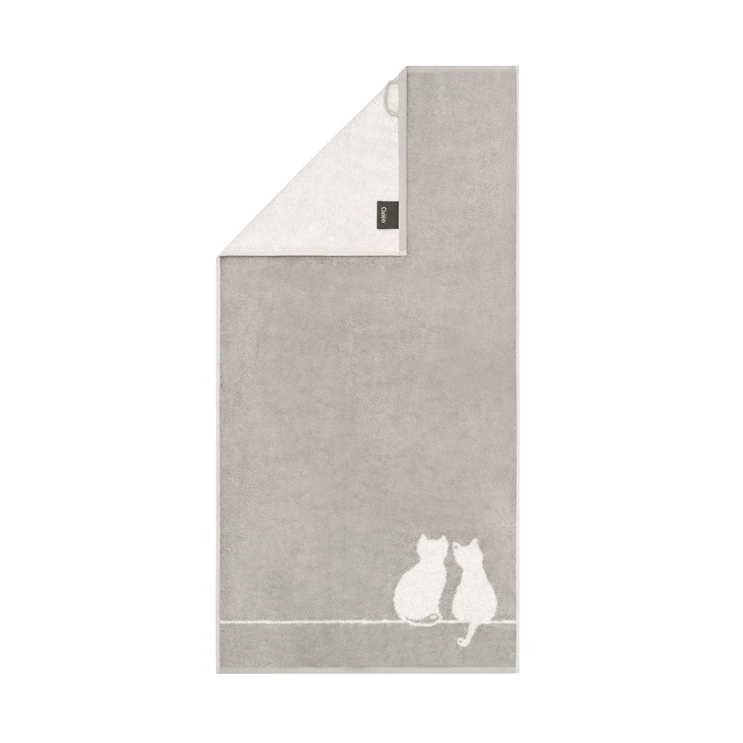 Cawö Handtücher CUTE CATS EDITION You & Me 6263 - Farbe: platin/weiß - 76 - günstig online kaufen
