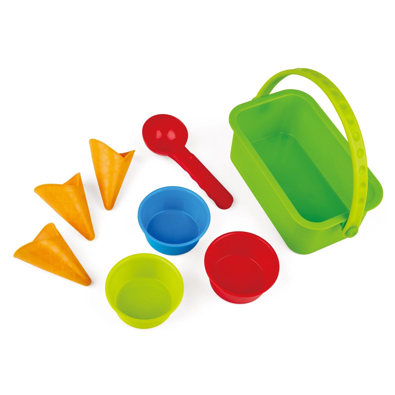 Hape Sandspielzeug Eisdiele-Förmchen Kunststoff 8-teilig Mehrfarbig günstig online kaufen