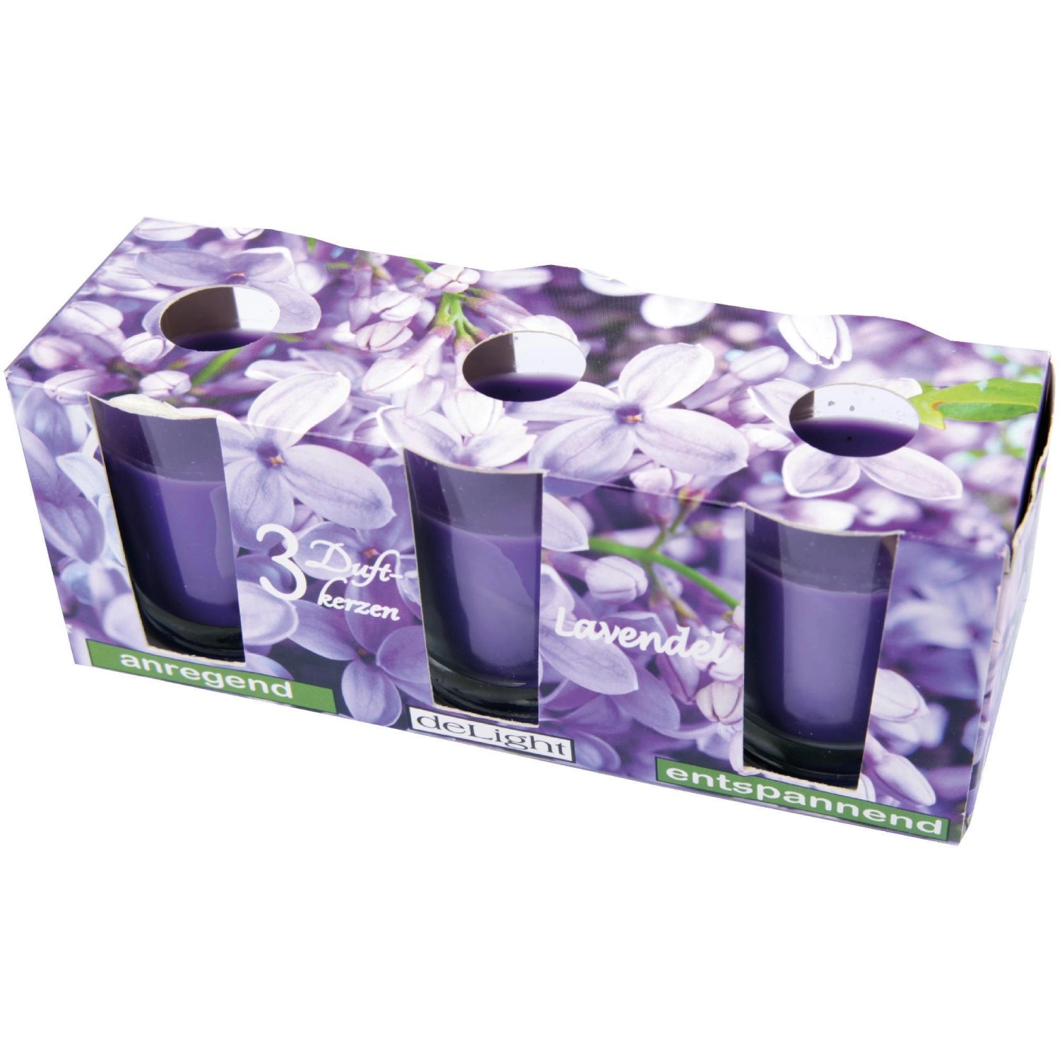 HS Candle Duftkerzen Classic Kerzen 3er Pack Lavendel günstig online kaufen