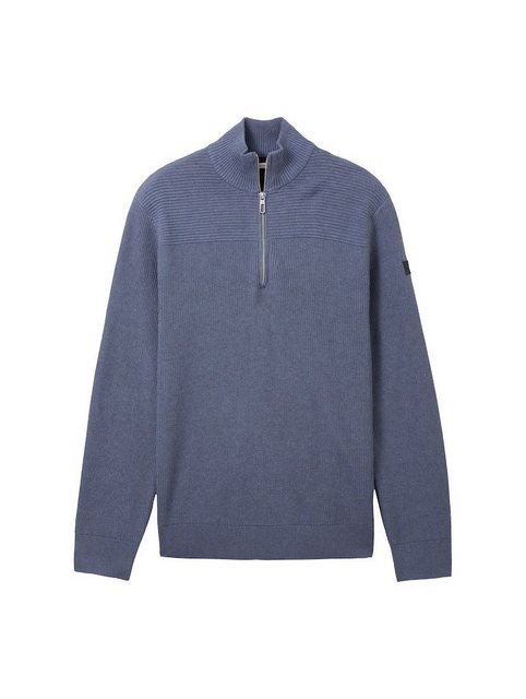 TOM TAILOR Sweatshirt Structured Knit Troyer (1-tlg) günstig online kaufen