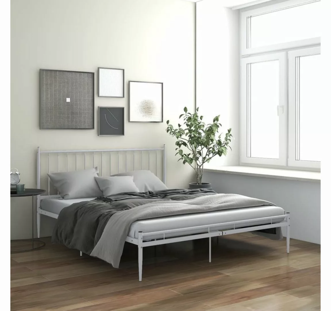 Bett Weiß Metall 140x200 Cm günstig online kaufen