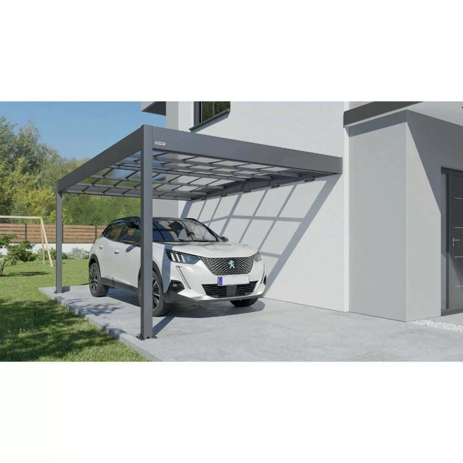 Terrando Anlehncarport Libeccio Aluminium B 313 cm x T 500 cm günstig online kaufen