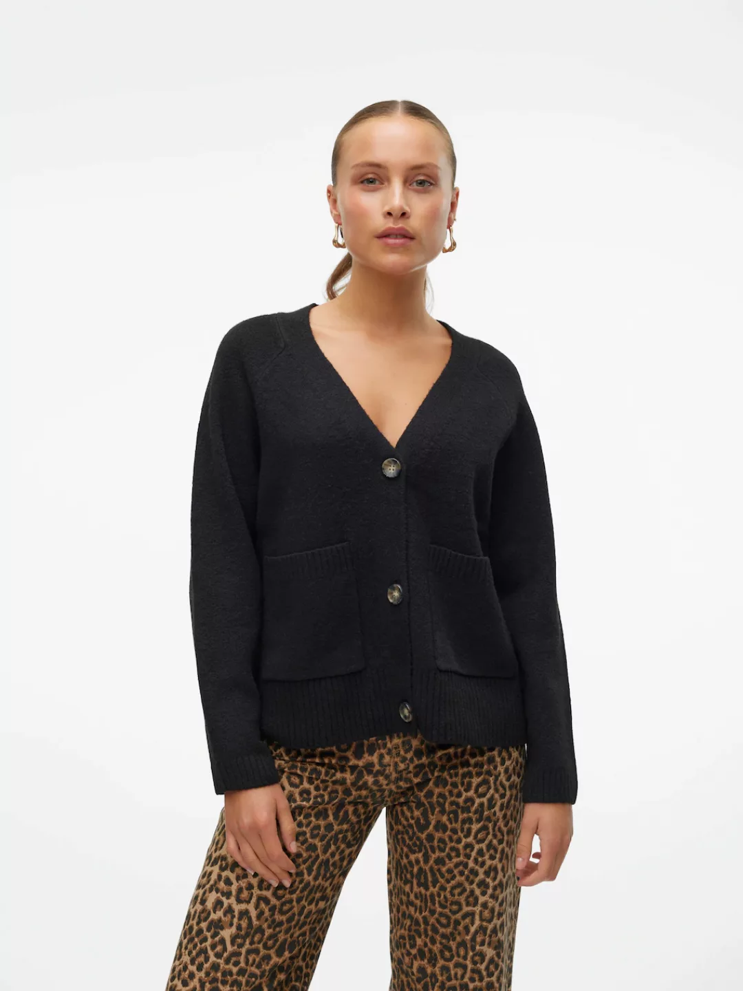 Vero Moda Strickjacke VMBOOM LS V-NECK BUTTON CARDIGAN GA NOOS günstig online kaufen