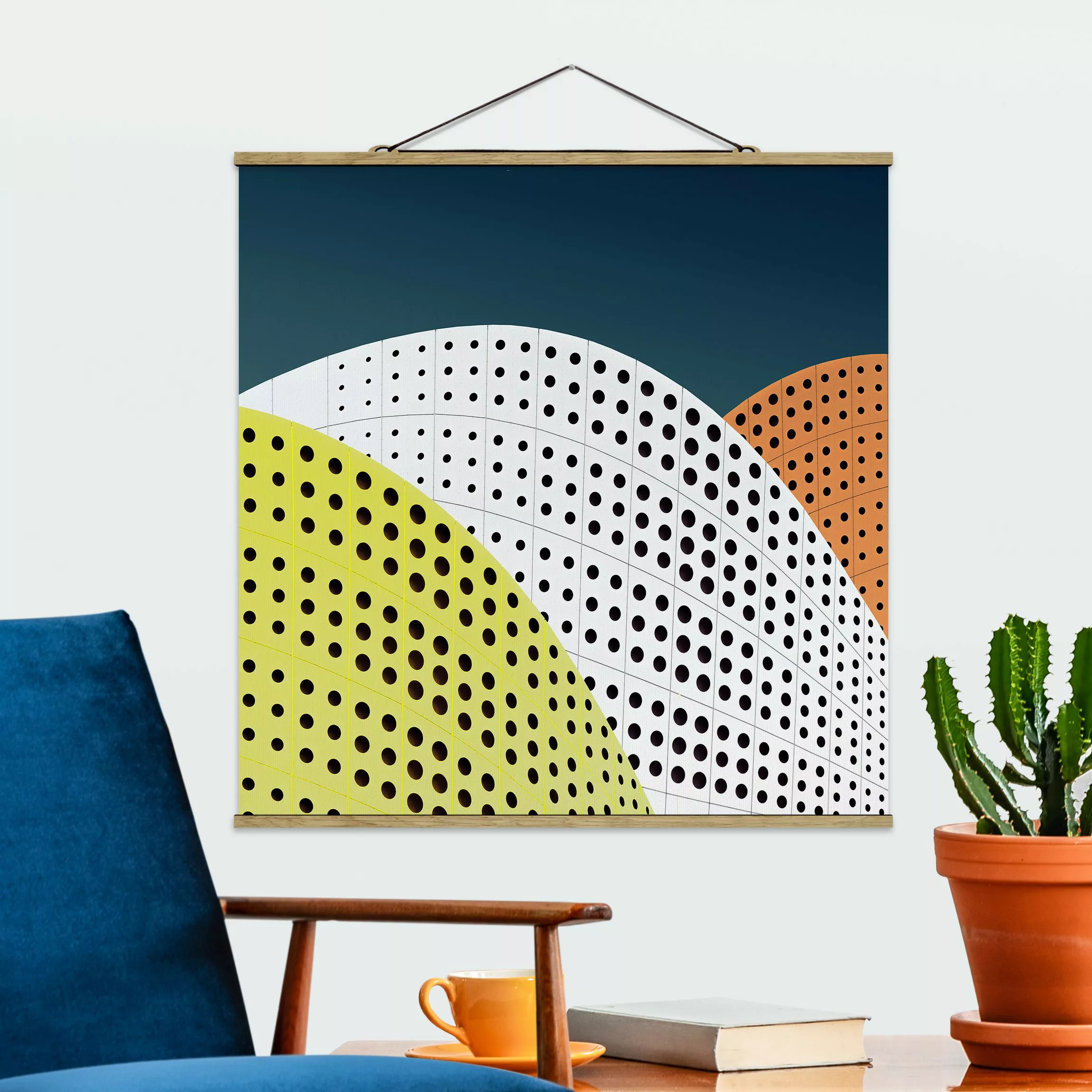 Stoffbild mit Posterleisten Perforation in Architektur günstig online kaufen