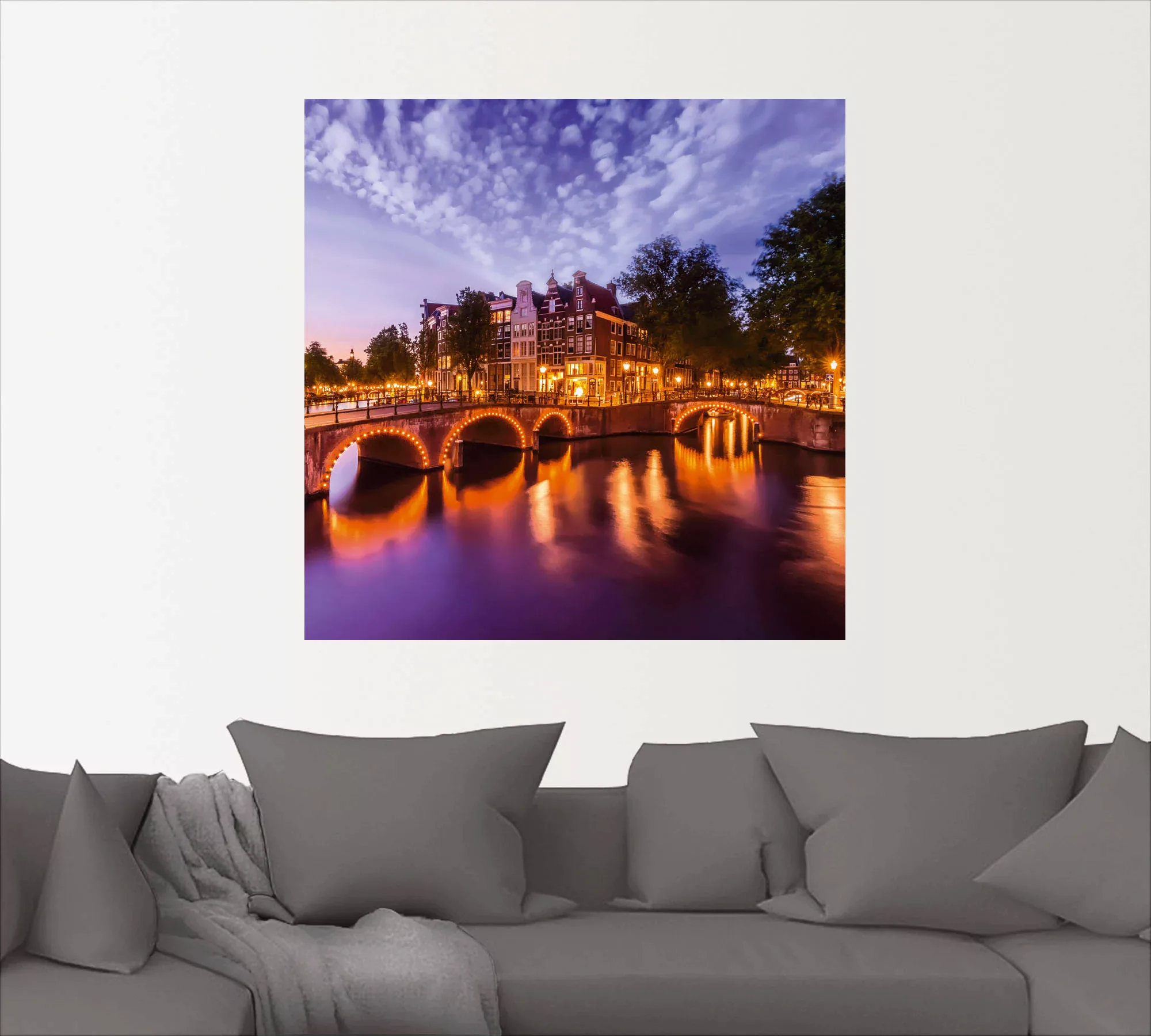 Artland Wandbild »Amsterdam Keizersgracht Leidsegracht«, Niederlande, (1 St günstig online kaufen