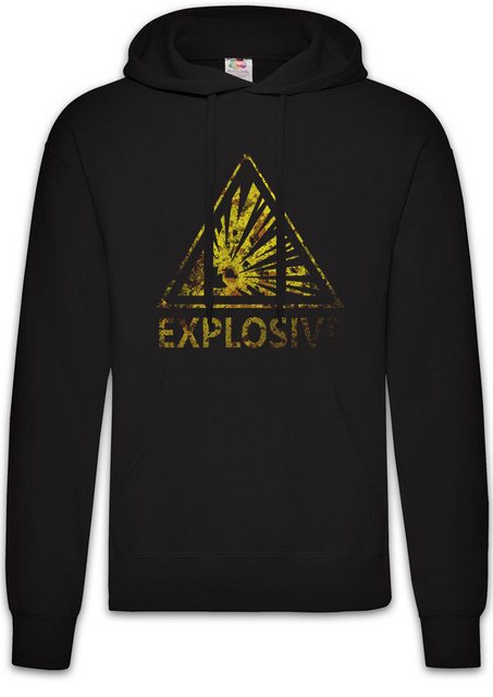 Urban Backwoods Hoodie Caution Explosive Vintage Logo Sign Herren Hoodie Wa günstig online kaufen