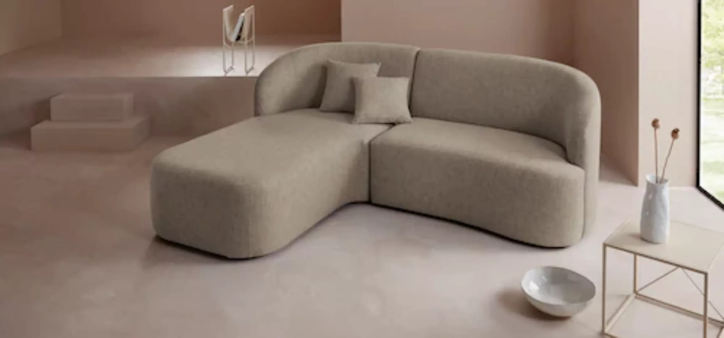 LeGer Home by Lena Gercke Ecksofa »Dilara L-Form«, gerundete Rückenlehne un günstig online kaufen