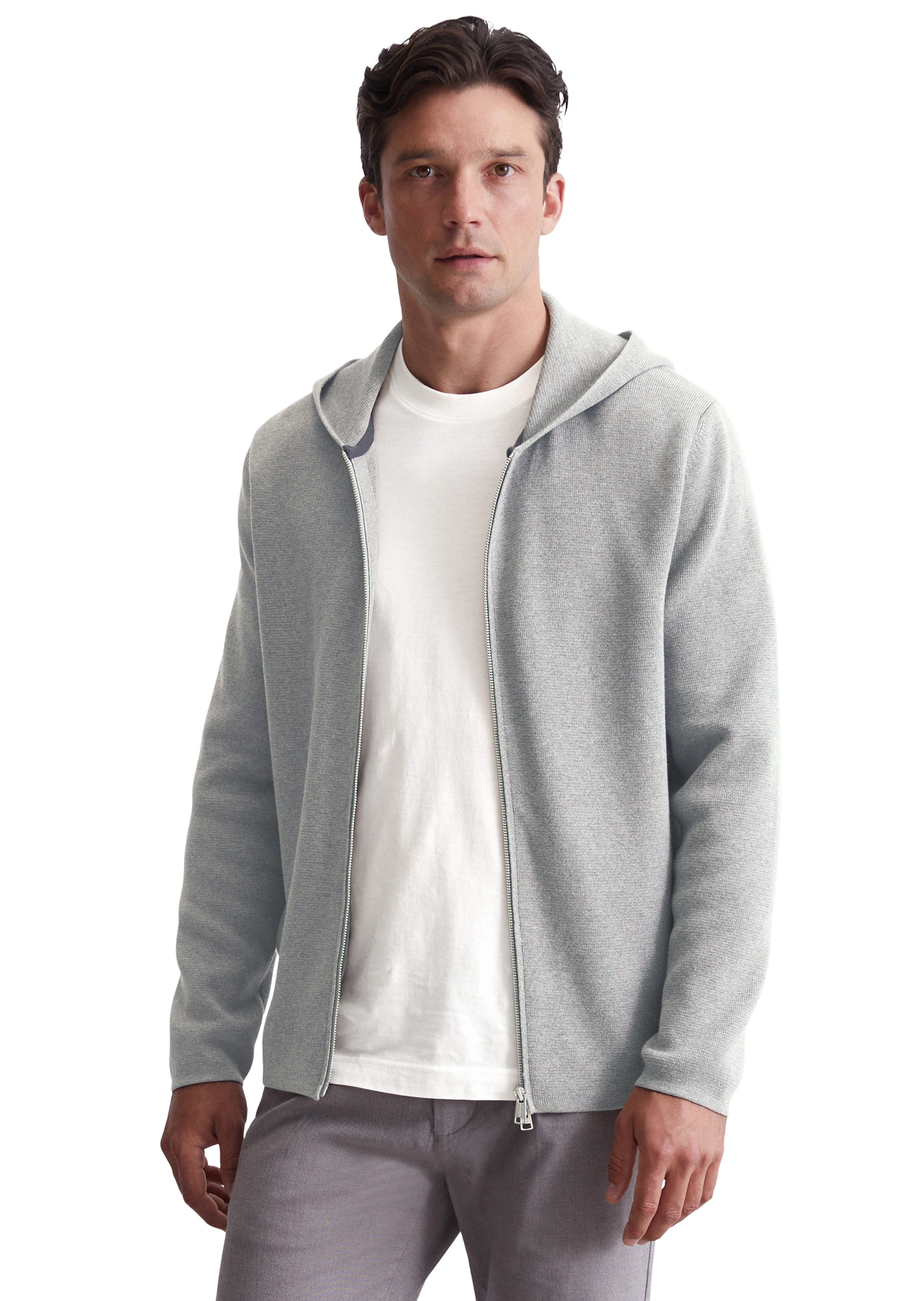 Marc OPolo Kapuzenstrickjacke, mit Zwei-Wege-Reißverschluss günstig online kaufen