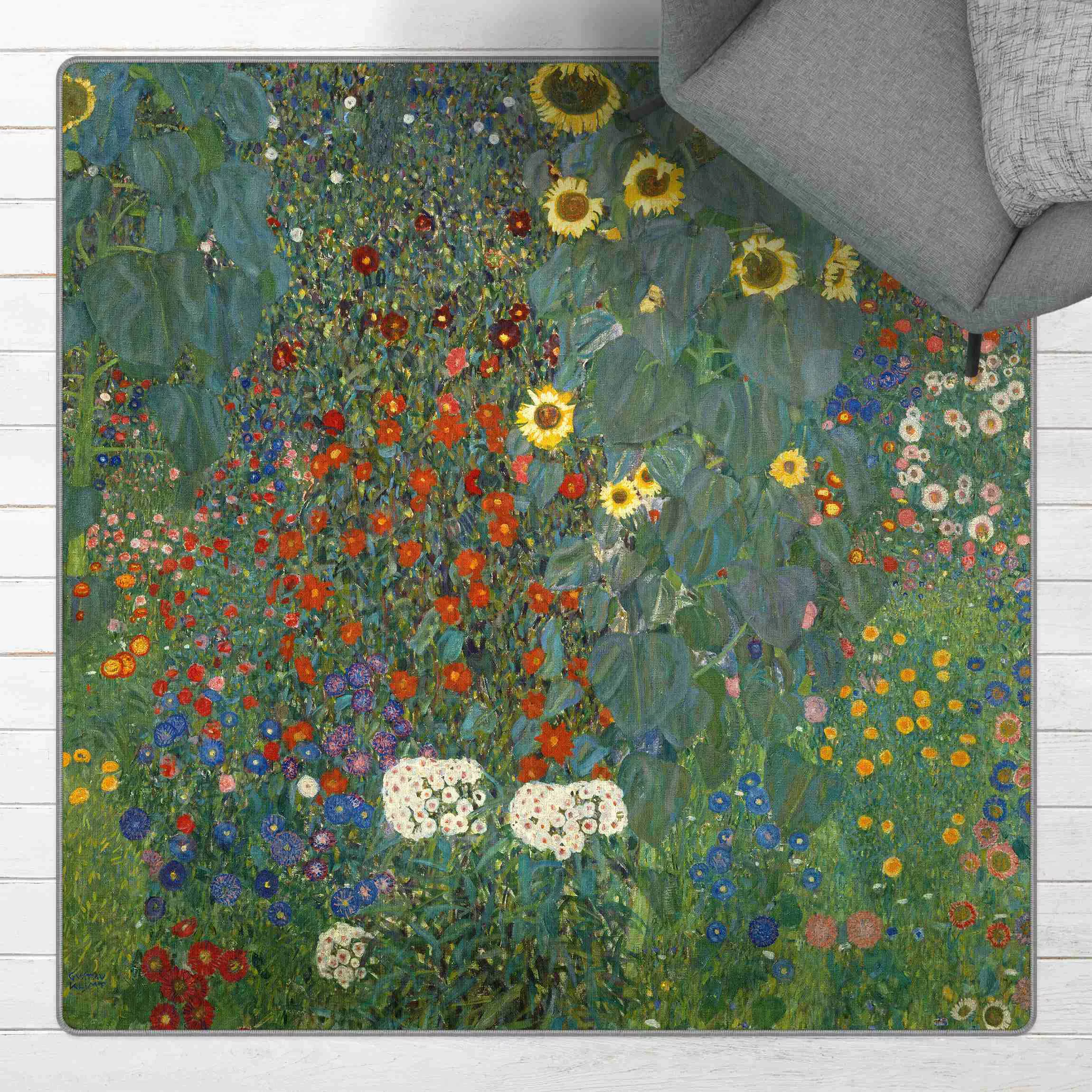 Teppich Gustav Klimt - Garten Sonnenblumen günstig online kaufen