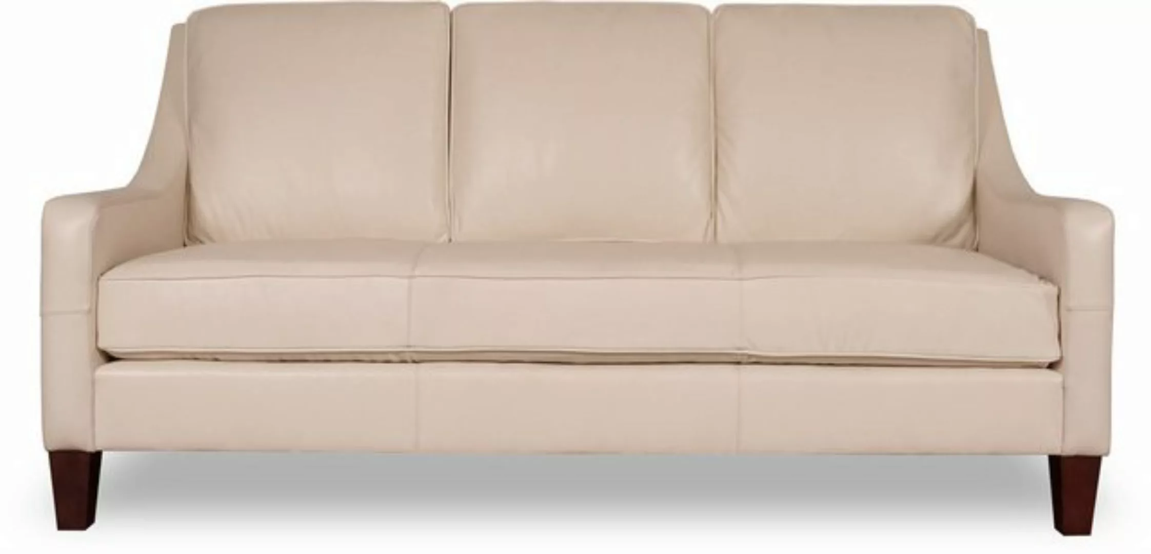 Xlmoebel Sofa Neues Designer-Sofa aus Stoff und Leder in Beige für drei Per günstig online kaufen