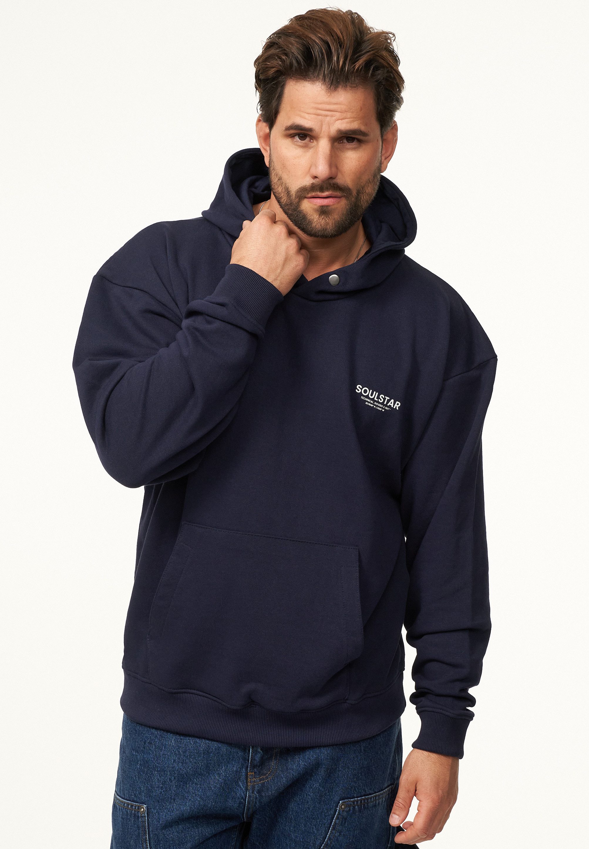 SOULSTAR Hoodie S2ANSAN Herren Oversize Kapuzenpullover günstig online kaufen