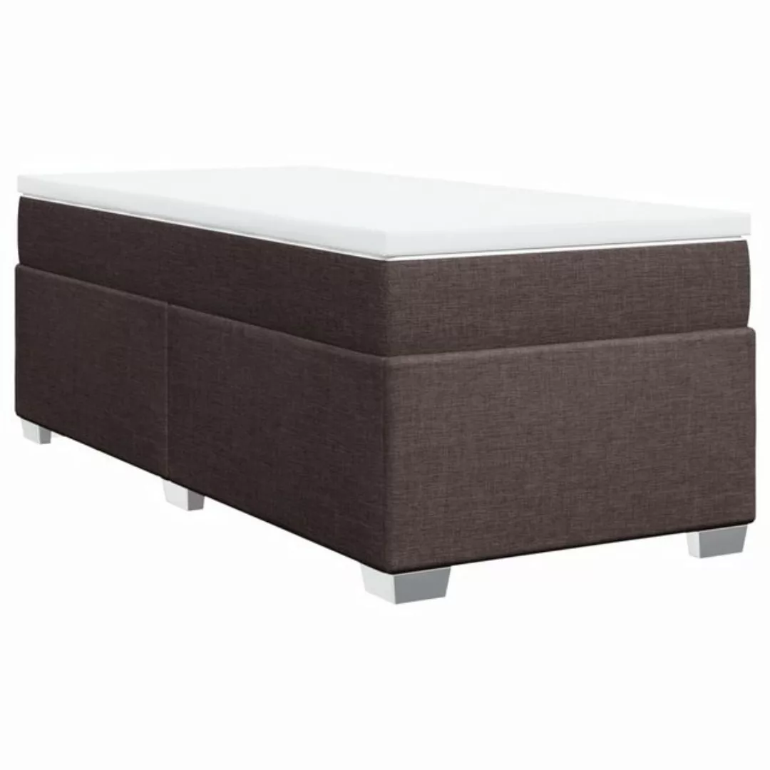 vidaXL Bett Boxspringbett mit Matratze Dunkelbraun 80x200 cm Stoff günstig online kaufen