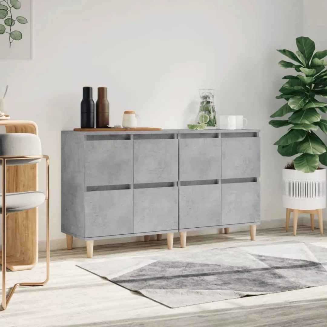 Vidaxl Sideboards 2 Stk. Betongrau 60x35x70 Cm Holzwerkstoff günstig online kaufen