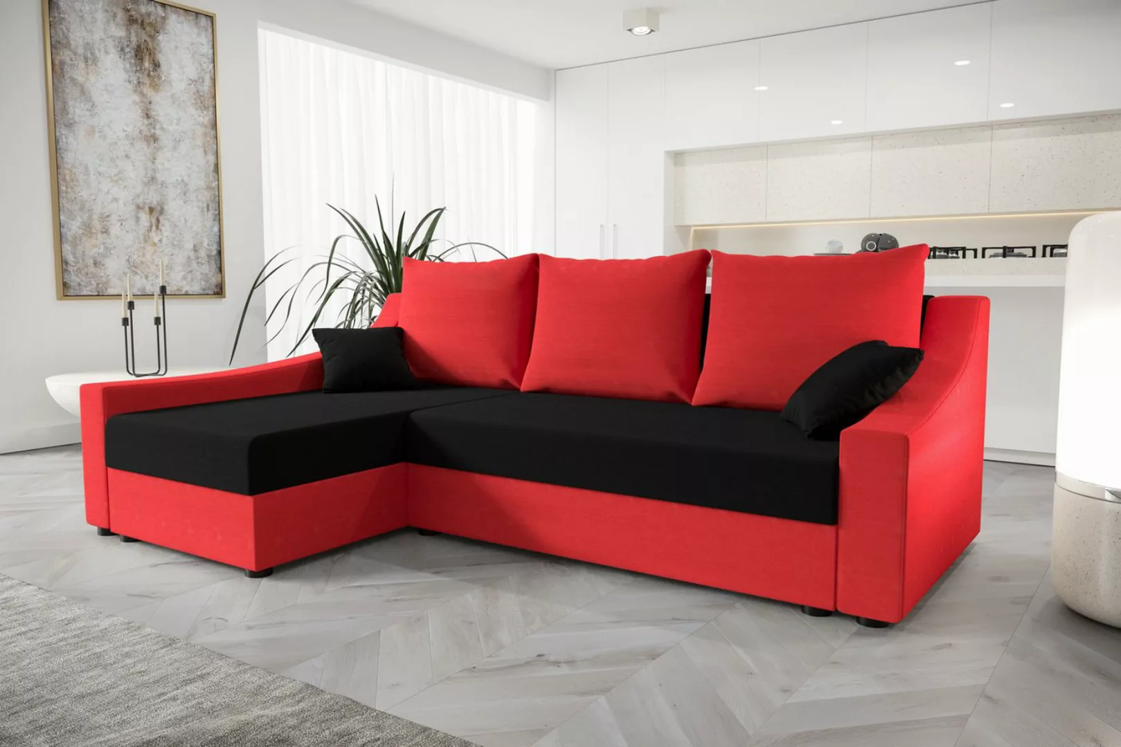 ALTDECOR Ecksofa ONTARI, Couch mit Schlaffunktion, Wohnzimmer - Wohnlandsch günstig online kaufen