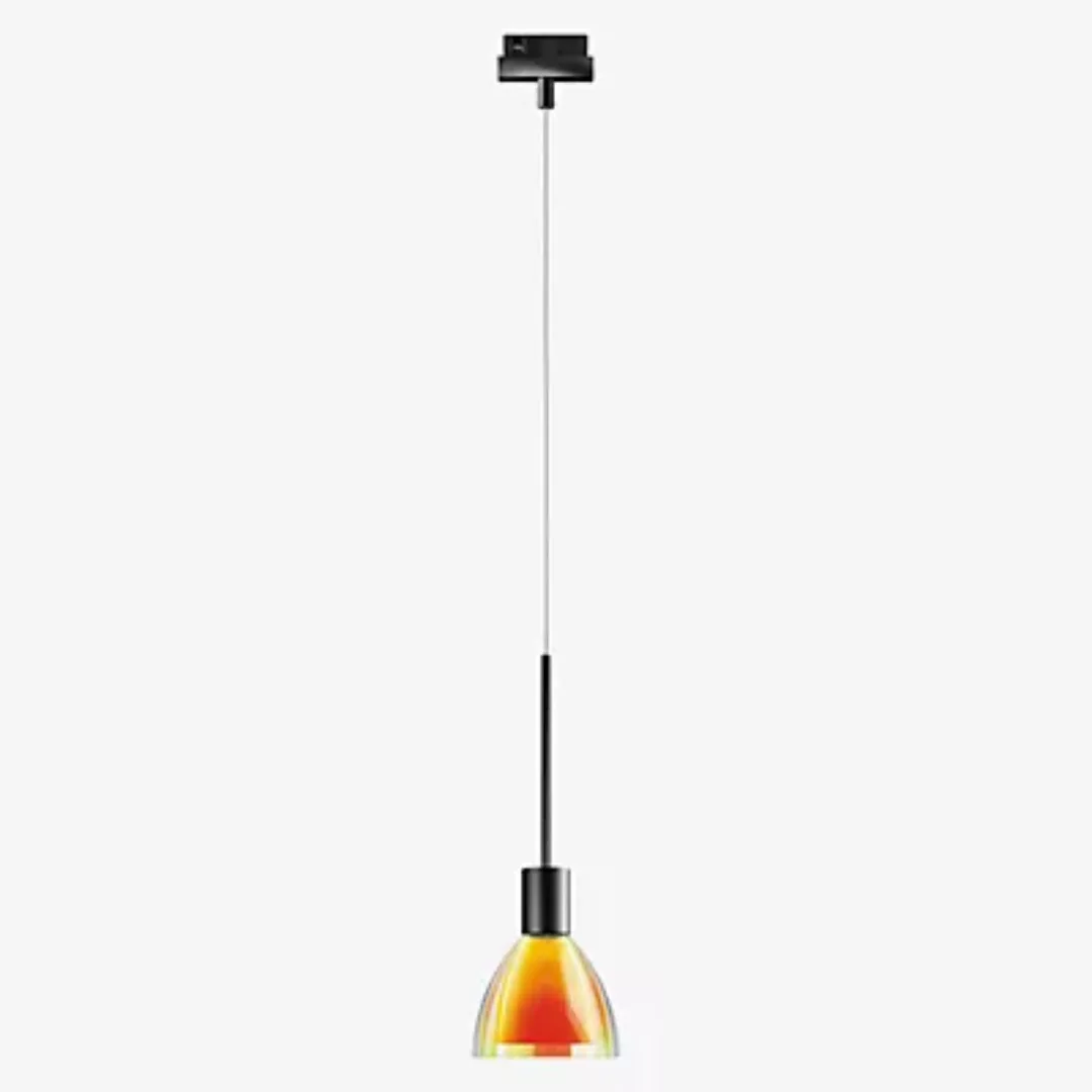 Bruck Silva Pendelleuchte LED für Duolare Schiene - ø11 cm, schwarz, Glas g günstig online kaufen