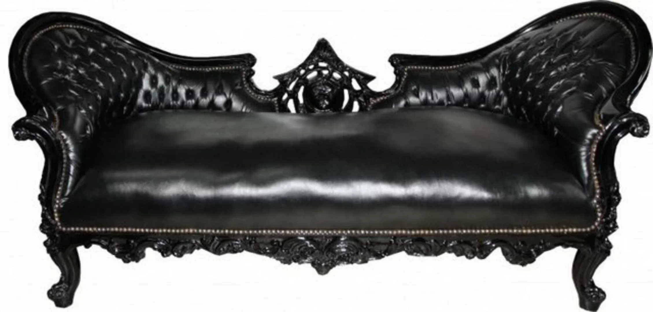 Casa Padrino Sofa Barock Sofa Vampire Schwarz/Schwarz - Limited Edition - L günstig online kaufen