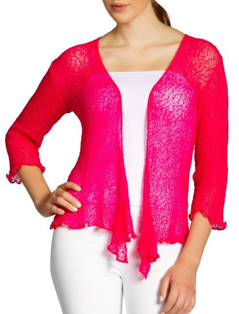 Caspar Strickjacke STJ022 angenehm leichter Damen Sommer Bolero mit 3/4 Arm günstig online kaufen