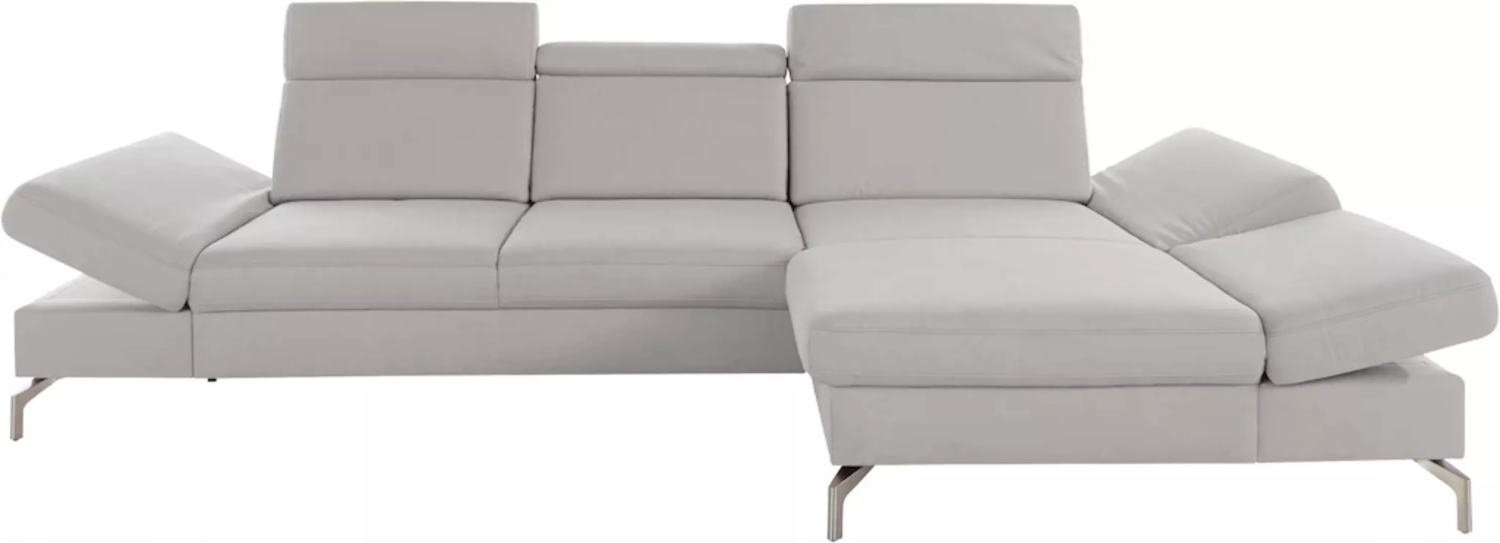 sit&more Ecksofa "Brisbane L-Form", Fußhöhe 15 cm, inklusive Sitztiefen-, A günstig online kaufen