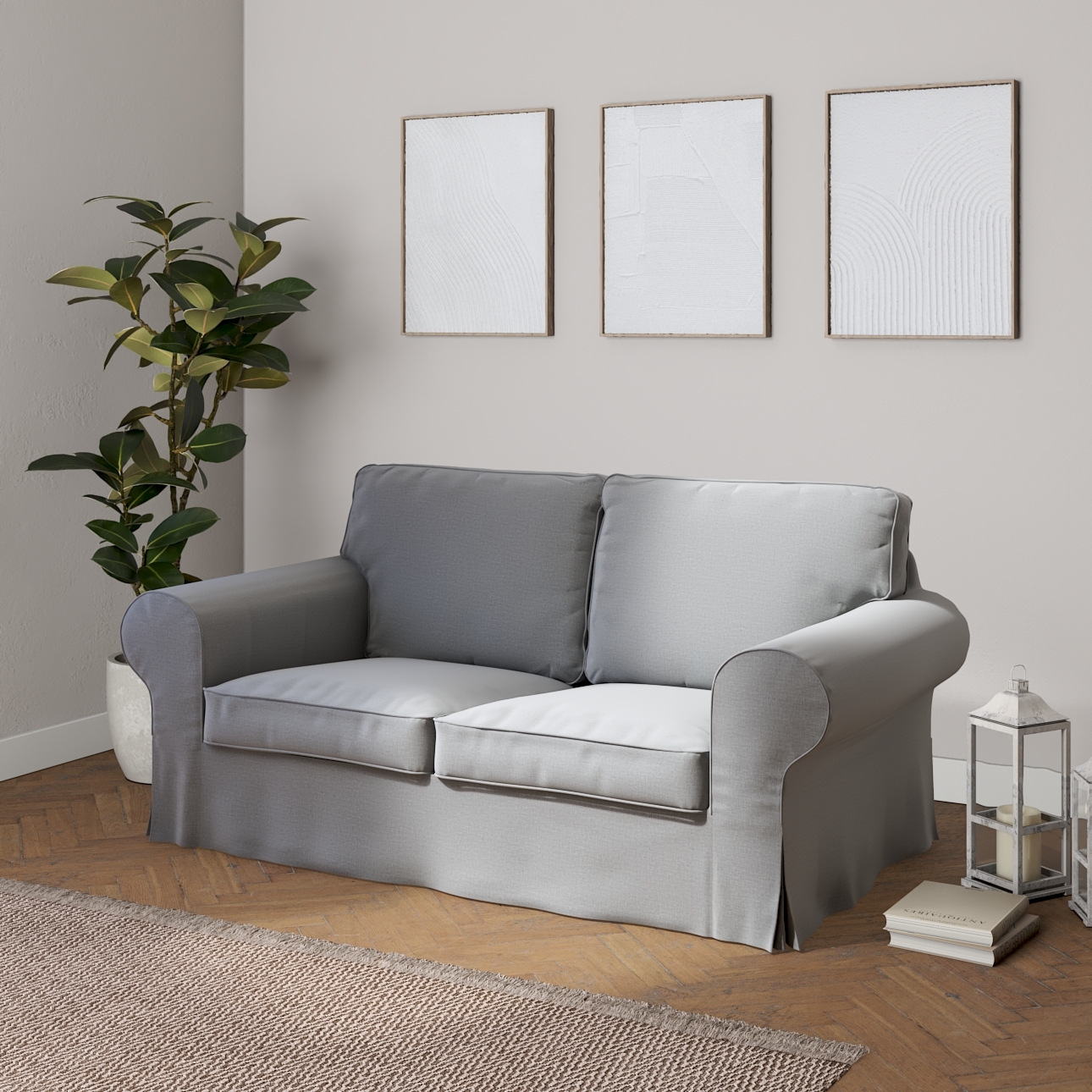 Bezug für Ektorp 2-Sitzer Schlafsofa ALTES Modell, dunklegrau, Sofabezug Ek günstig online kaufen